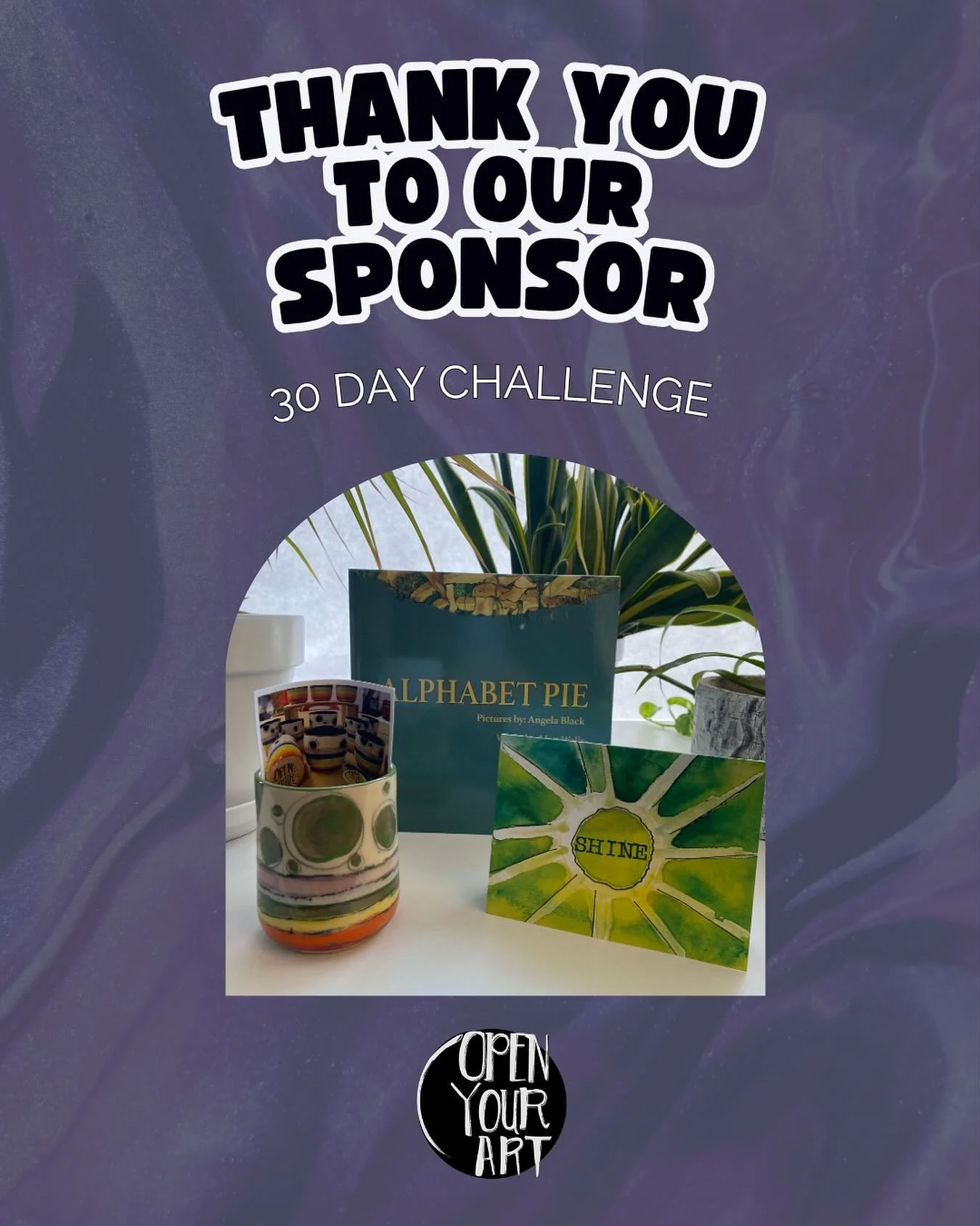 SPONSOR SHOUT OUT 📣 
We want to take a moment to highlight one our our 30 Day Challenge Sponsors ➡️ @openyourartfredericton 
If you are a Challenger, attending the potluck on November 2nd, you may be entered to win this beautiful art piece, book a