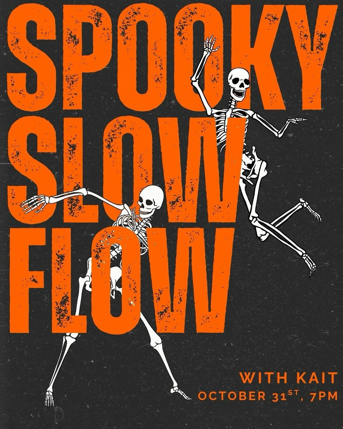 Calling all Halloween Nesties! 
We are excited to bring back by popular demand - our spoooooookiest class of the year! 👻 Come meet us on your mat for a night where we flow into the spirit of Halloween led by @kaitgreene! 🎃 
Wanna wear a costume?