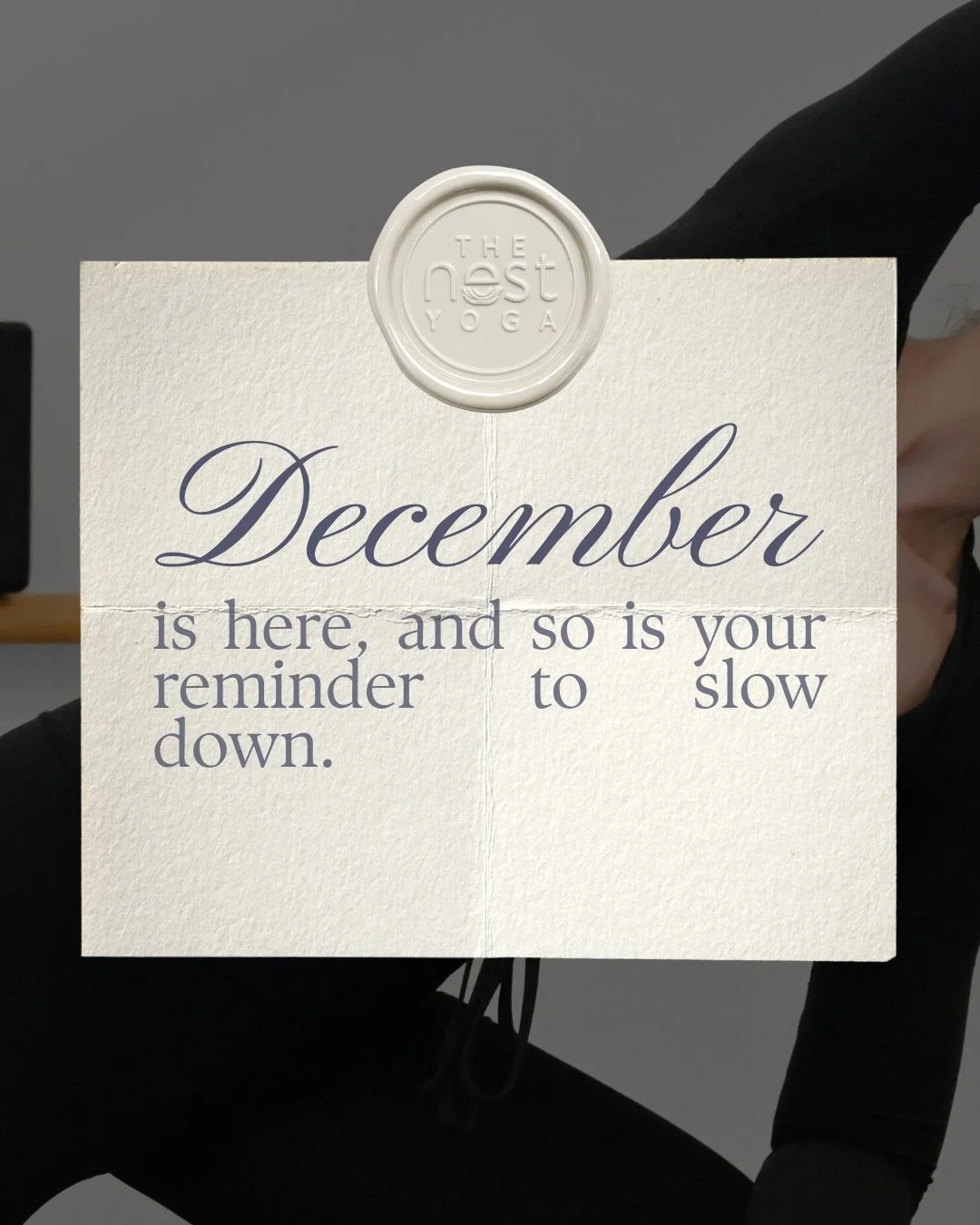 December doesn&rsquo;t have to feel overwhelming.

Sometimes all you need is three slow breaths, a gentle morning, a soft shoulder drop&hellip; or an hour on your mat to reconnect.

✨ Create your stillness this month. Book your class: https://www.the