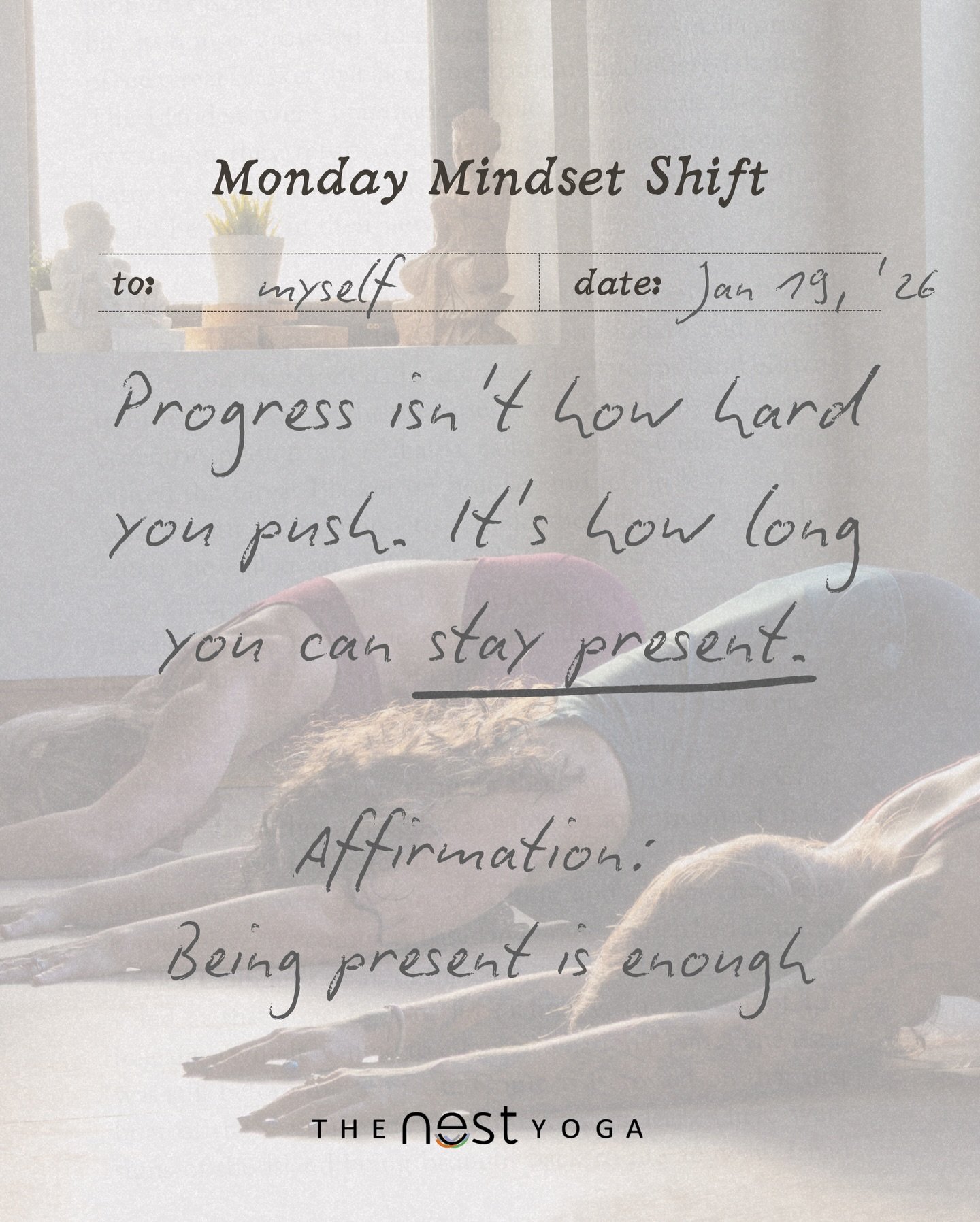 Your weekly Monday Mindset Shift, from us at The Nest, to you. 🧠🤍 
We were taught to measure progress by effort, sweat, and soreness.
But your body doesn&rsquo;t change because you punished it.
It changes when it feels safe enough to adapt. When yo