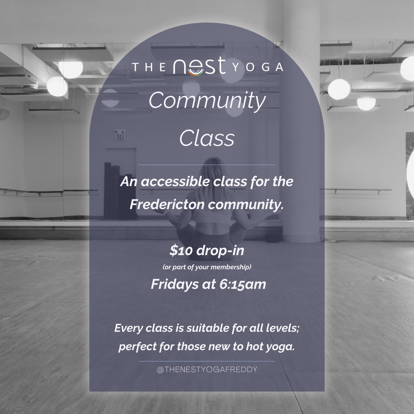 A space to try, to start, or simply to show up 🤍
Our Community Class is a $10 drop-in designed to be accessible, welcoming, and beginner-friendly; guided by one of our certified yoga teachers, Abbey 🥰

Fridays at 6:15am. Come as you are.

Book thro