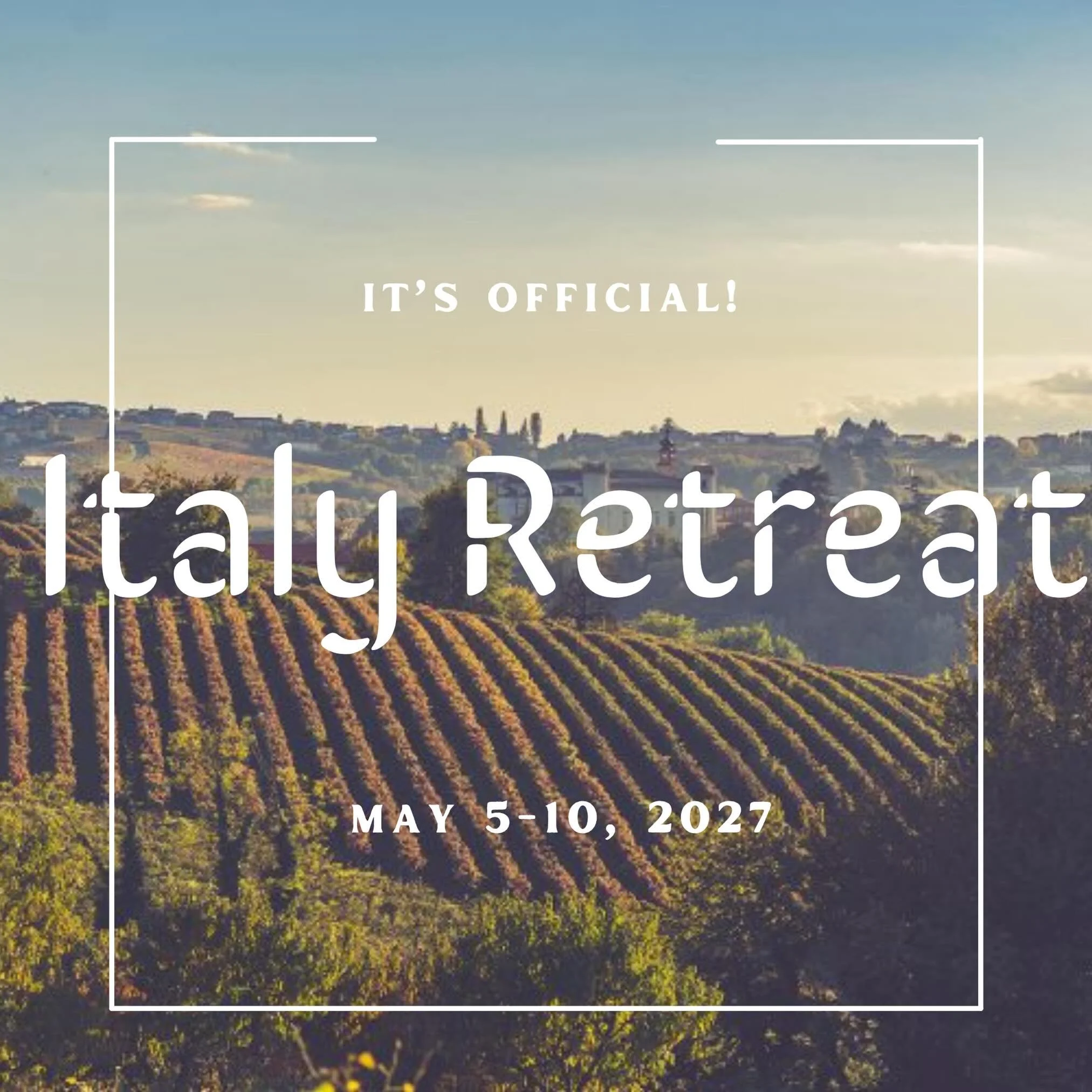 WE&rsquo;RE OFFICIAL 🇮🇹✨
La Dolce Vita in Piedmont, Italy is happening and priority waitlist registration is now OPEN.

If you joined the priority waitlist, check your email now for early access + the private registration link before deposits incre