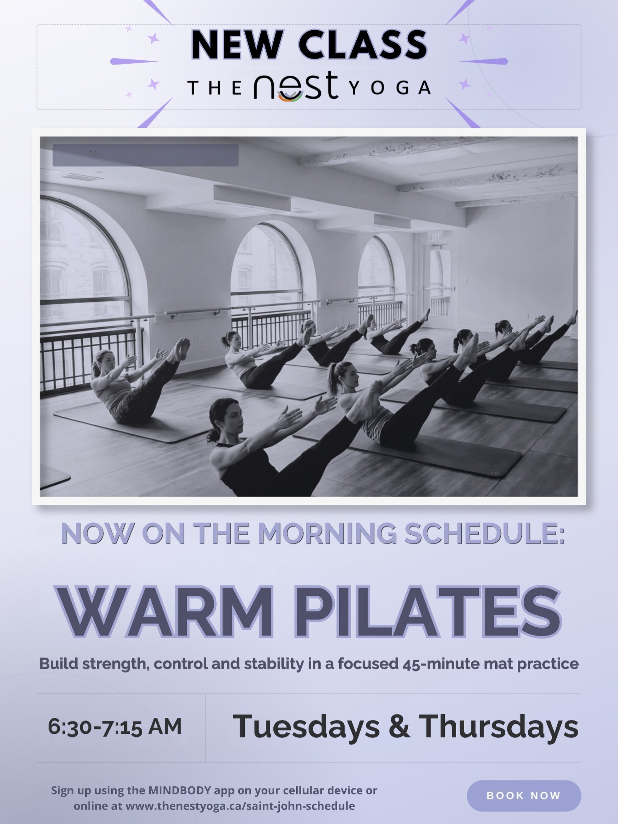 Rise, strengthen, repeat. ☀️ Early mornings just got stronger.

Join us for Warm Pilates, a focused 45-minute mat practice designed to build strength, control, stability, and confidence from the inside out. Expect intentional movement, a little heat,