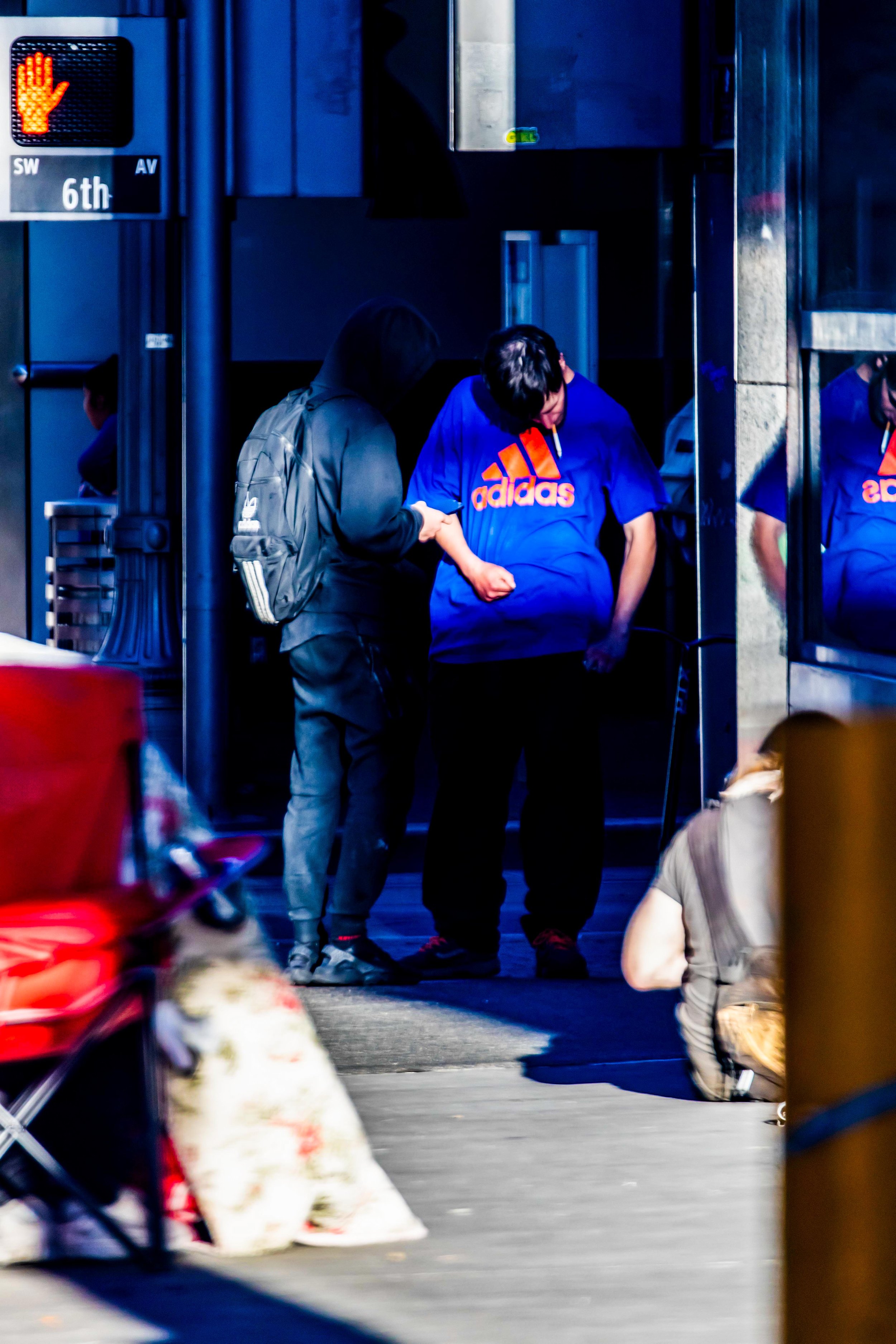 The sellers are often kids who wear black ski masks and look barely old enough to drive. On any given evening, this downtown intersection, ringed by some of Portland’s swankiest hotels, is manned by a half-dozen dealers peddling the most dangerous dr