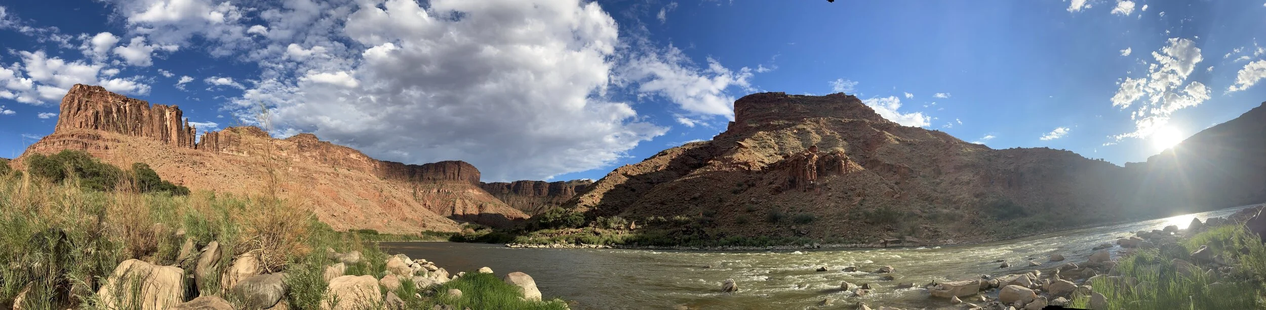 The Colorado River flowing through Big Bend outside Moab. 