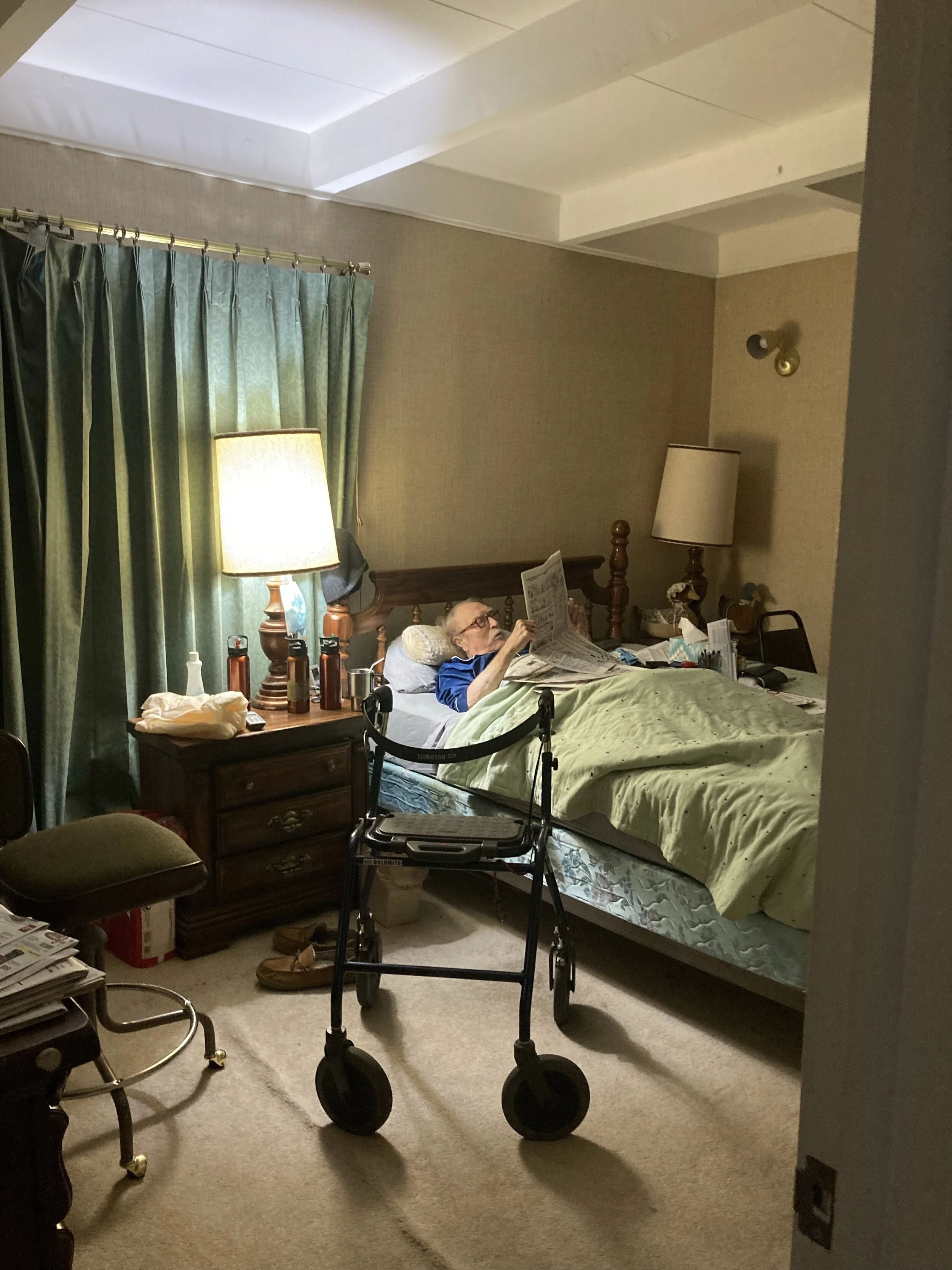 Nothing quite like grandpa's 6 AM Idaho Statesman fix.