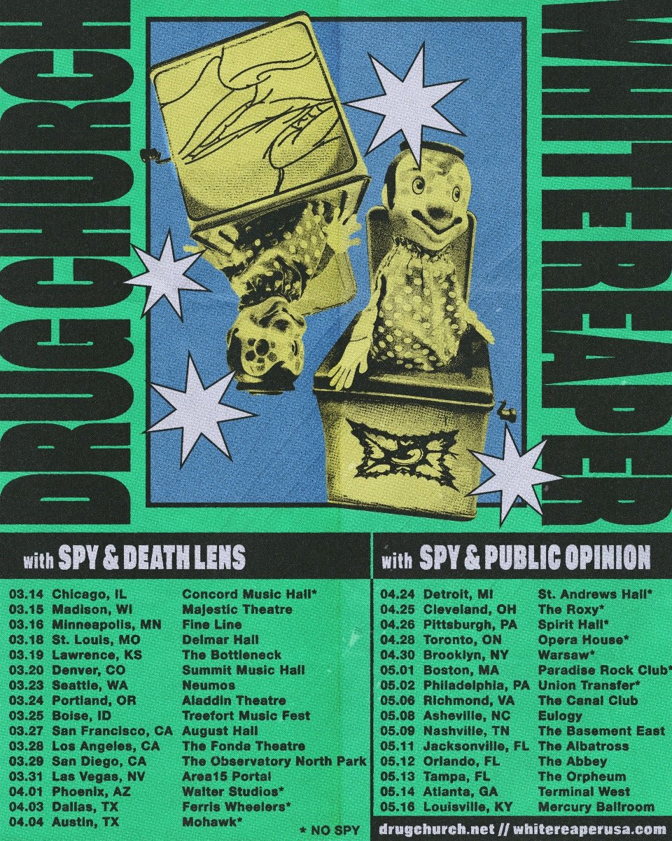 DRUG CHURCH AND WHITE REAPER ANNOUNCE 2026 NORTH AMERICAN TOUR