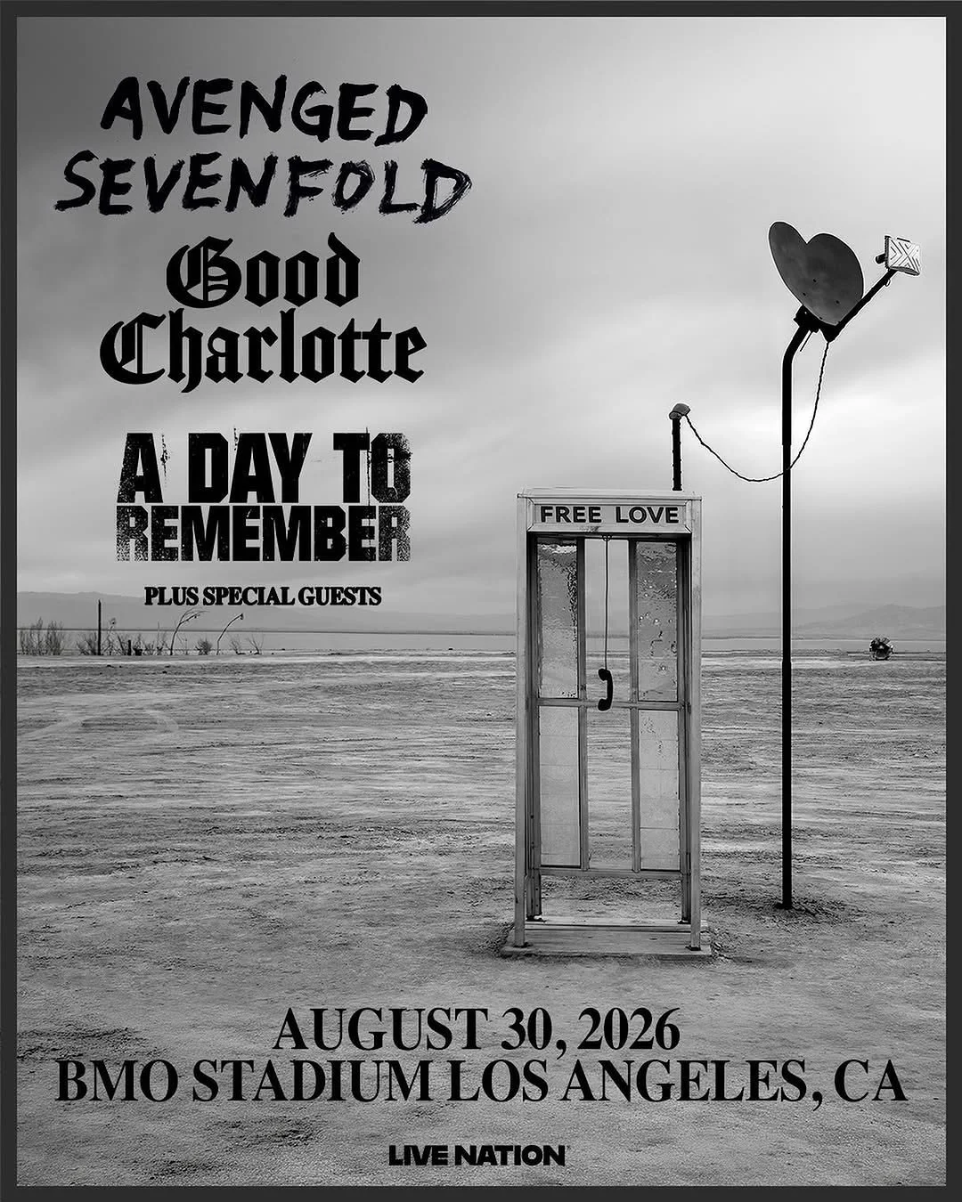 AVENGED SEVENFOLD, A DAY TO REMEMBER, AND GOOD CHARLOTTE ANNOUNCE BMO STADIUM SHOW IN LOS ANGELES