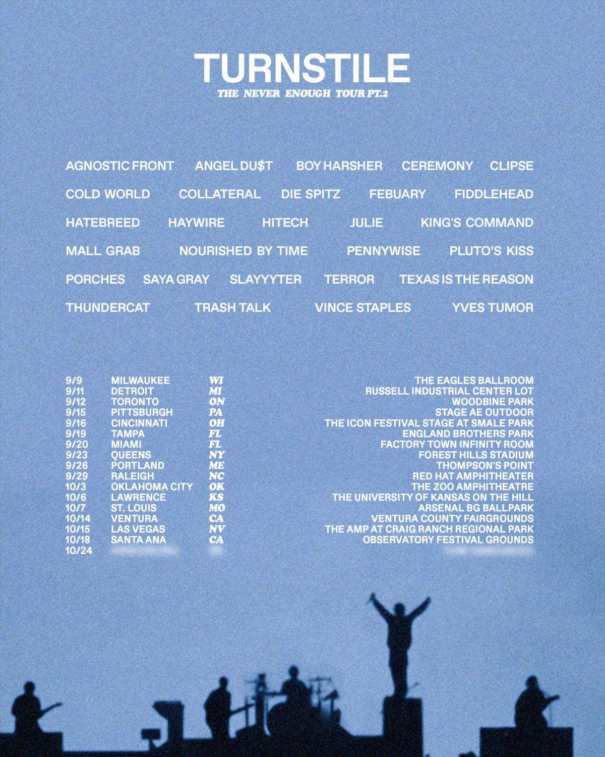 TURNSTILE ANNOUNCE MASSIVE NORTH AMERICAN TOUR WITH STACKED SUPPORT LINEUP
