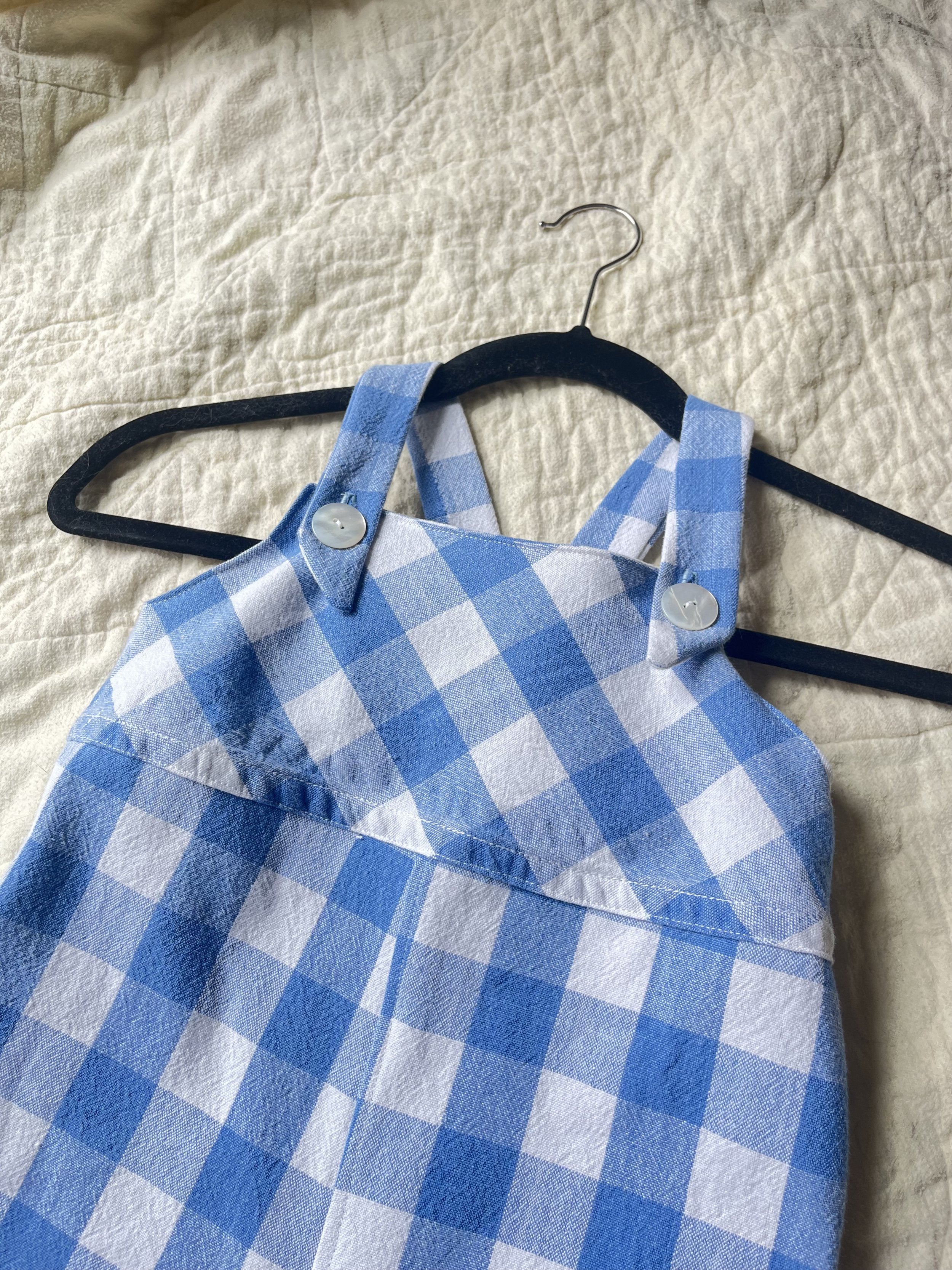 Garden Buddy Overalls - Blue Gingham