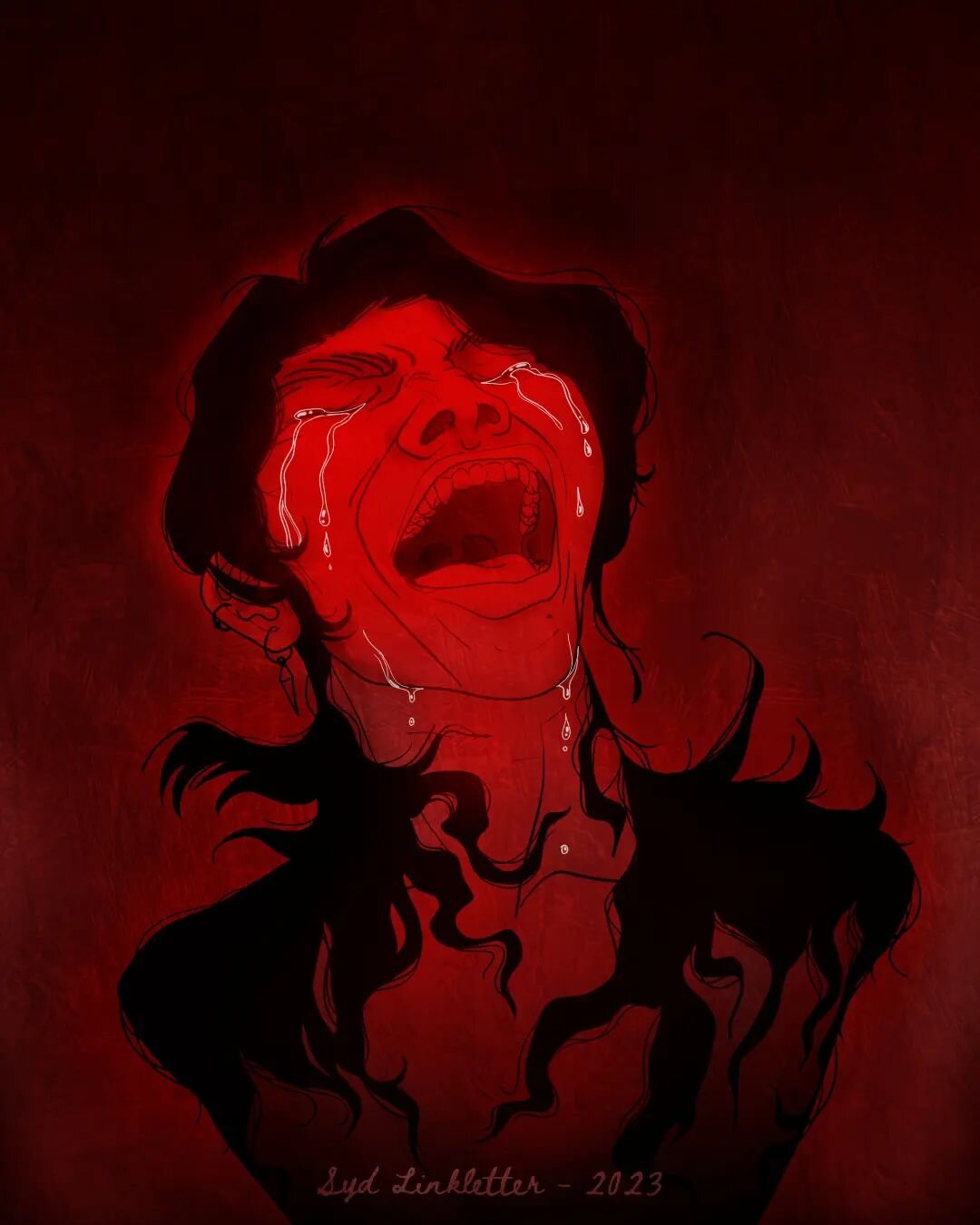 Started unpacking and unearthing any past traumas lately?
.
.
.
.
.
.
#digitalart #scream #monochromeart #red #passion #pain #ptsd #traumahealing #suffering #suffocating #suffocation #smothered
