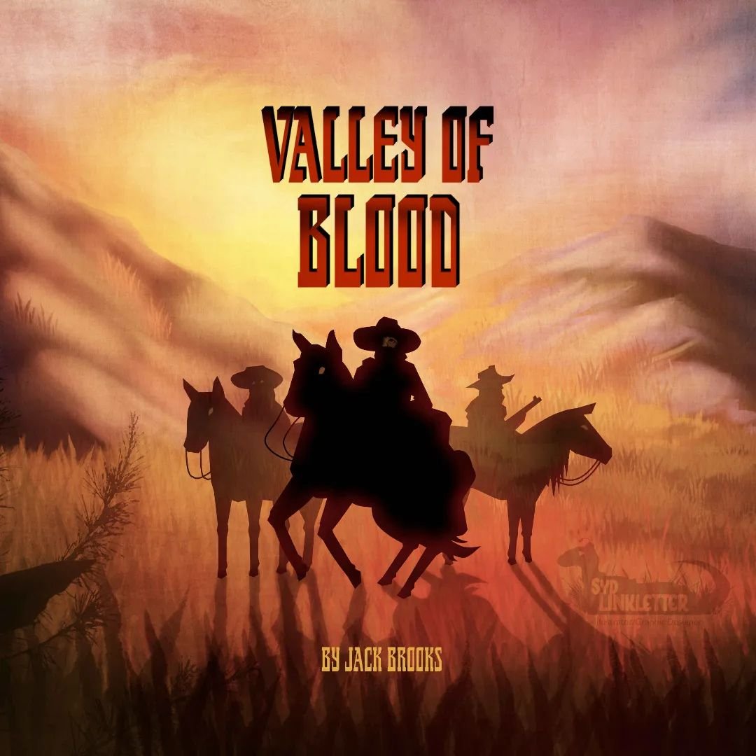 I did the cover for the Jack Brooks western novel &quot;Valley of Blood&quot;! 

Available here!: https://www.amazon.com/dp/B0CV84B7VD?language=en-US&amp;ref_=cm_sw_r_apan_dp_0MF8JM075J7YSTSBSXBR 

I really like how mysterious the figures turned out,