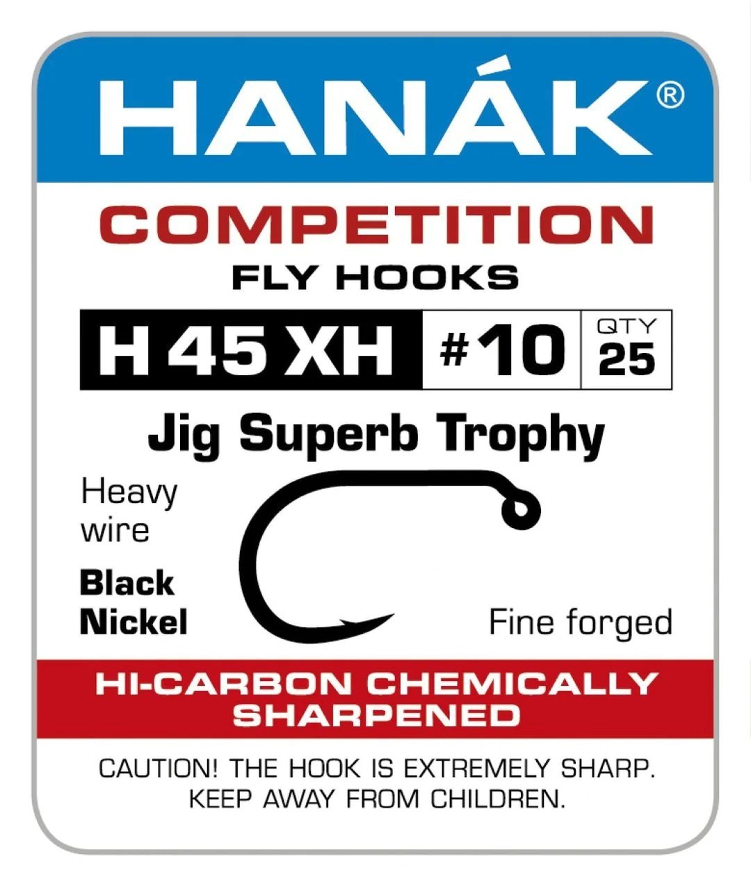 Hanak 450 BL Jig Superb Competition Fly Hooks 16