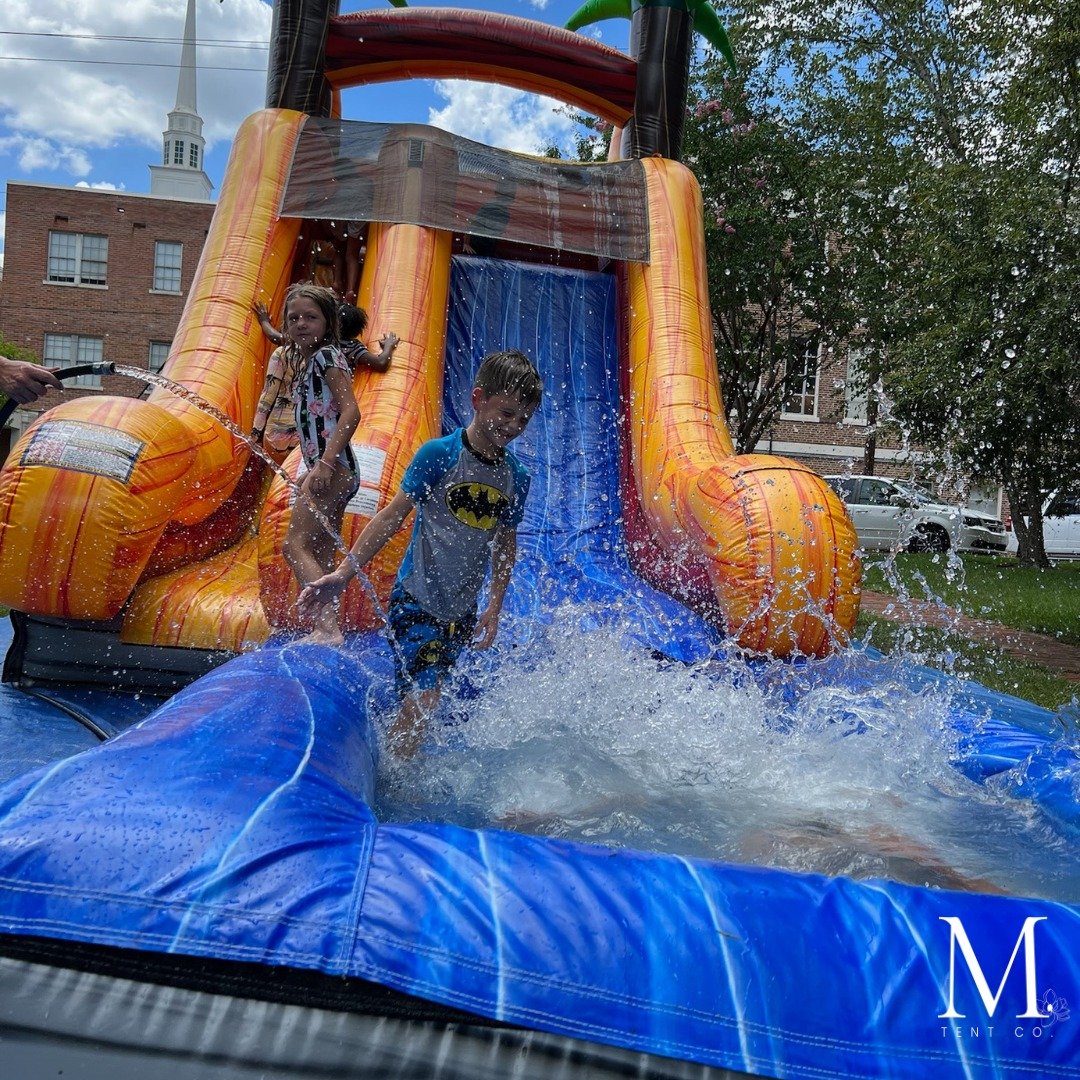 😎 We have just a few inflatables left available for the next two weekends! Give us a call or message us today to reserve a waterslide or combo! ☀