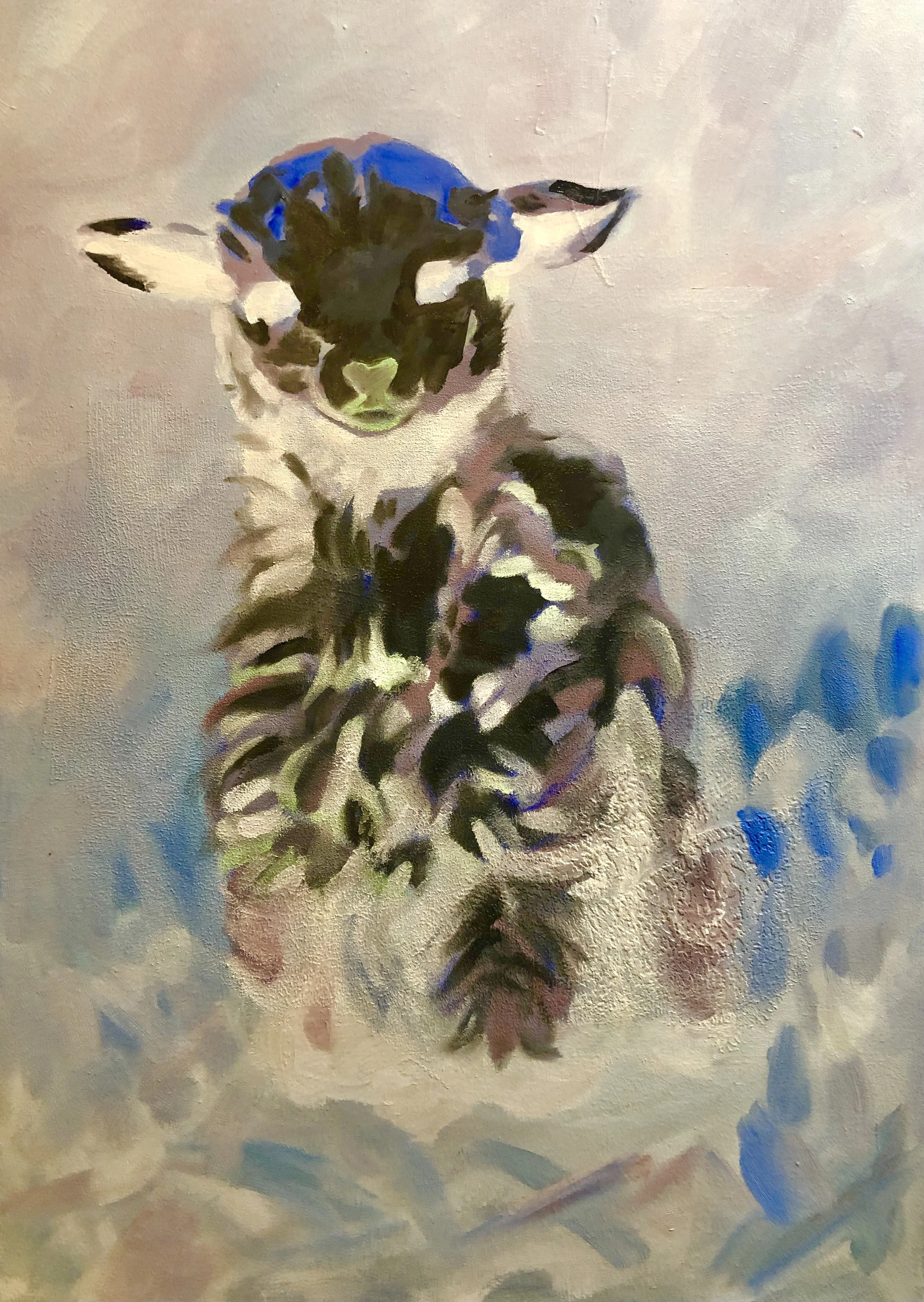 Negative Little Lamb, oil on canvas, 36" x 24"