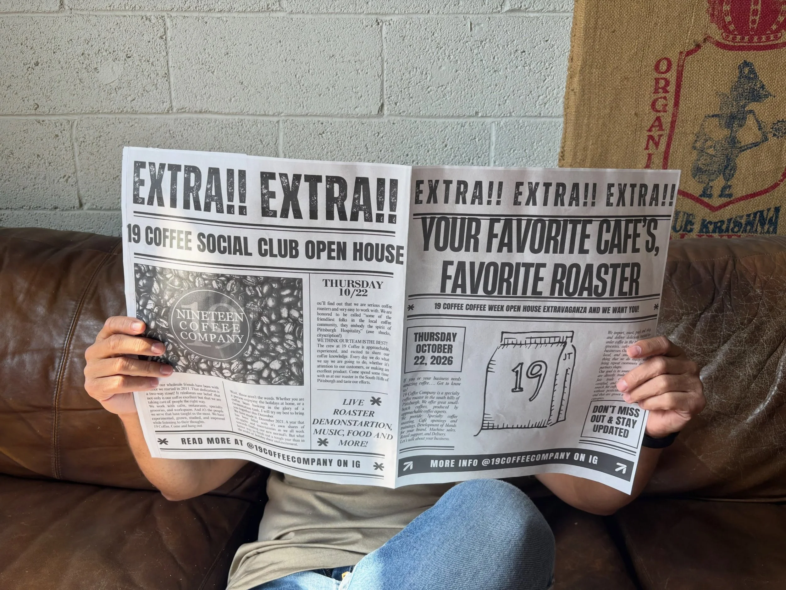 EXTRA!! EXTRA!! Your favorite cafe&rsquo;s, favorite roaster wants to see you 10.22 ☕️🩵 

#pittsburgh #coffee #pittsburghcoffee #specialtycoffeeroaster #specialtycoffee