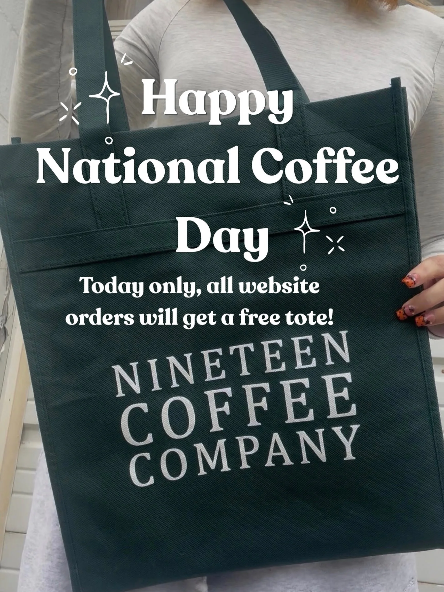 Happy National Coffee Day!☕️
All website orders placed today 9.29.26 will get a free tote bag! 🩵 

#coffeeroasters #pittsburgh #pittsburghcoffee #pittsburghcoffeeroaster #19coffee