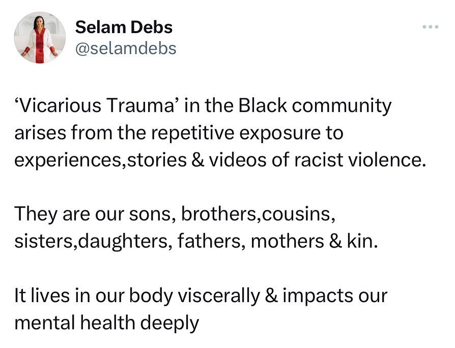 The tragic anti-Black violence that we&rsquo;re witnessing once again with 
Ralph Yarl, a 16-year-old child, creates vicarious trauma in the Black community. 

And the sick part is that the only reason some level of accountability is occurring is bec