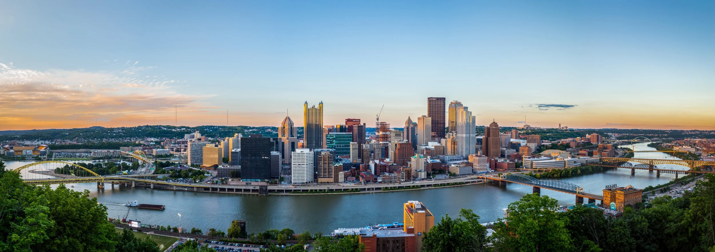 Pittsburgh summer skyline Pittsburgh birth class