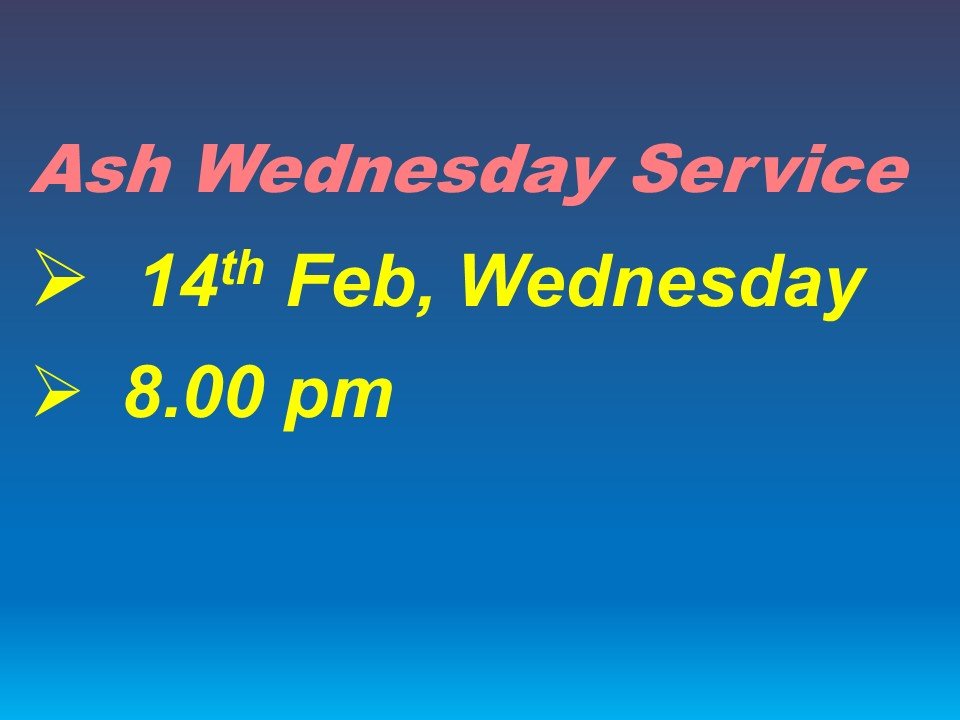 Ash Wednesday Service