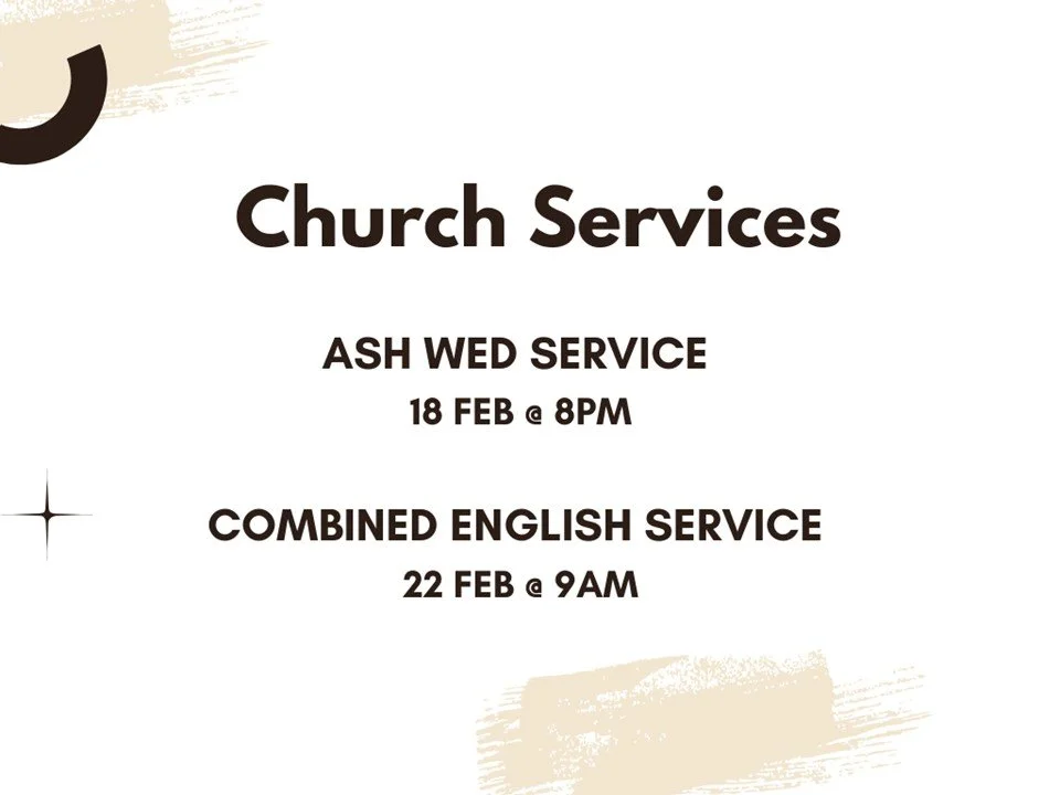 Ash Wednesday &amp; Combined Eng Service 2026