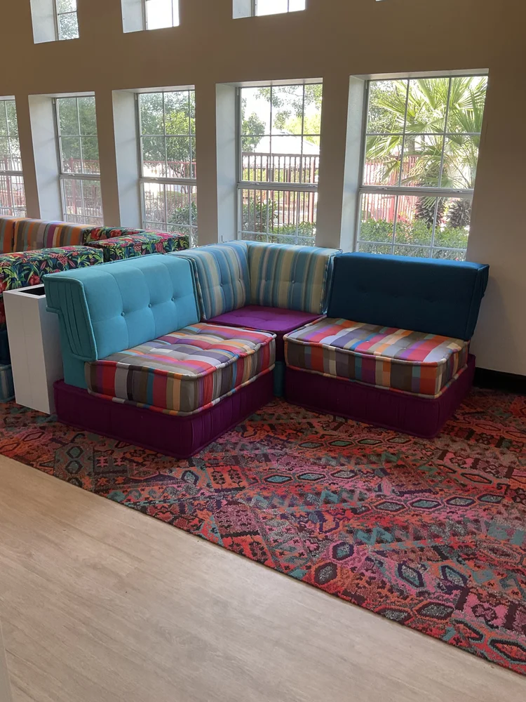 Custom seating at Hillside Apartments, Minnesota by Trend Contract Furnishings