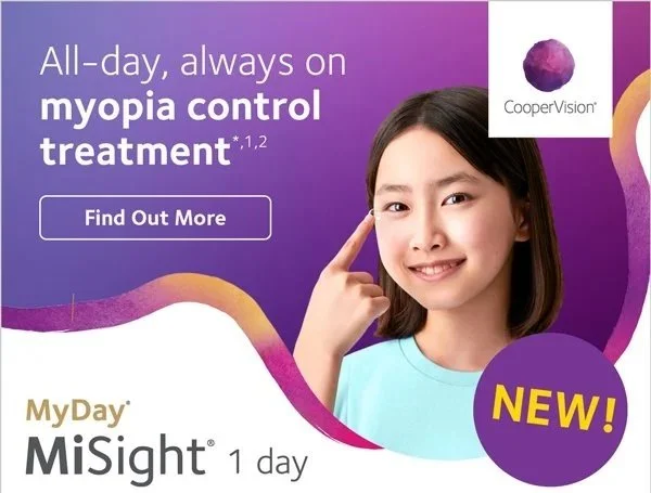 CooperVision® Introduces Next Generation Myopia Control Soft Contact LensMyDay® MiSight® 1 day