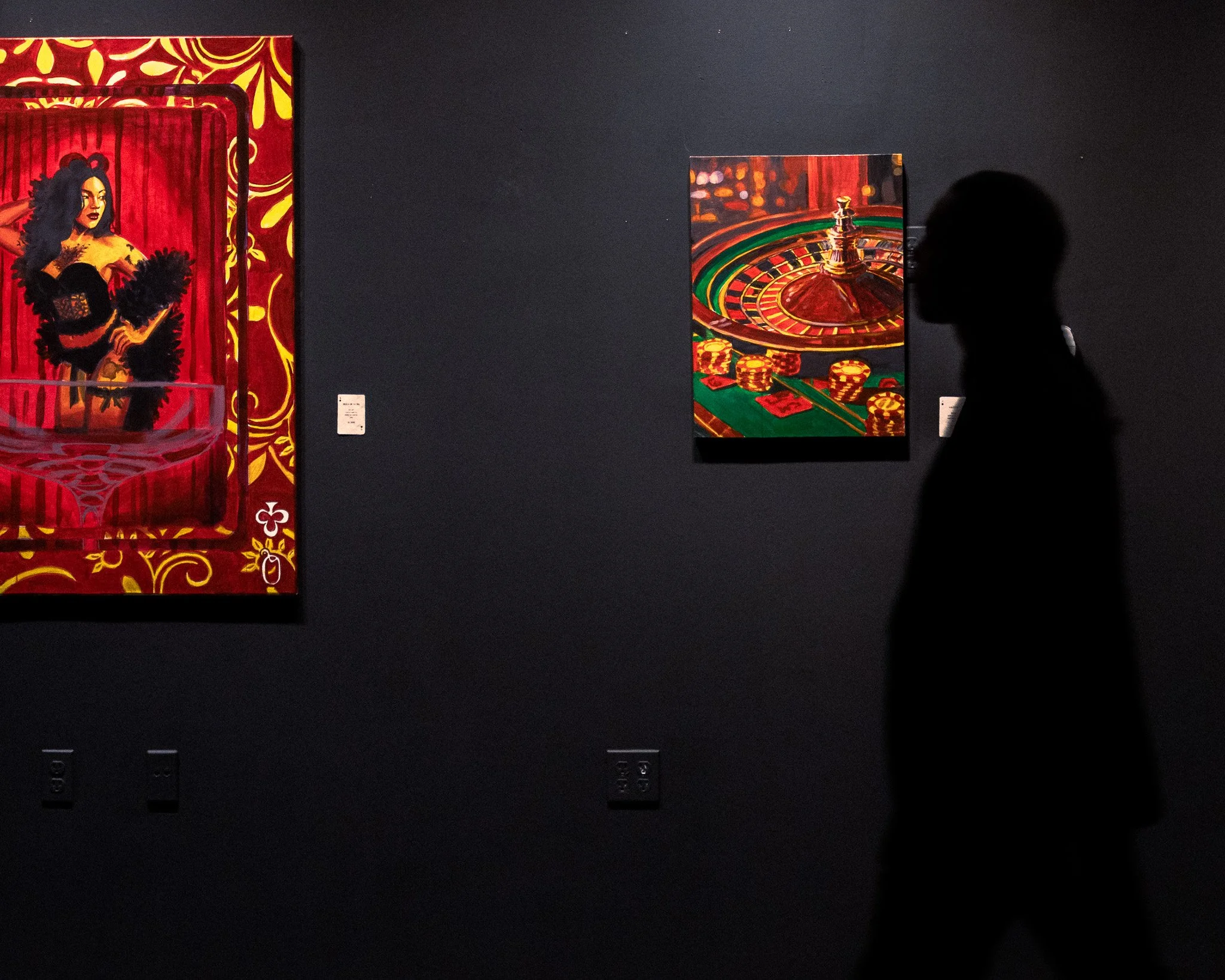 Cedric zipping through the gallery