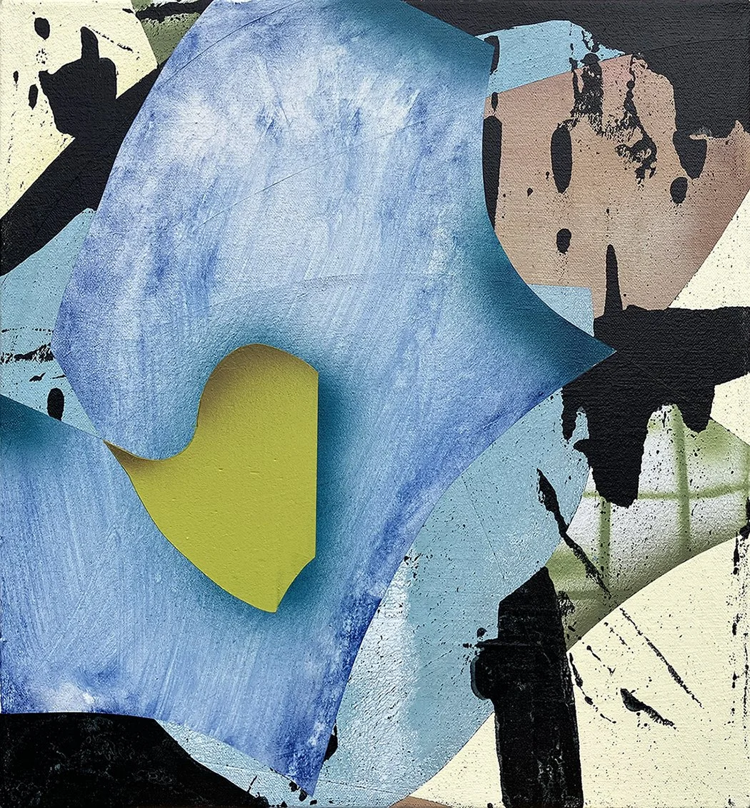 25-01, Acrylic on Canvas, 15" x 14", 2025