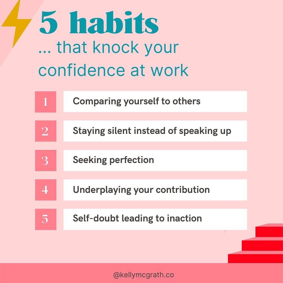 Career confidence is a skill that can be learned and improved 👇🏼

💡 The first step is to identify the habits that might be holding you back at work. Once you&rsquo;ve figured that out, you can then start making a plan to overcome them.

⏰ It takes