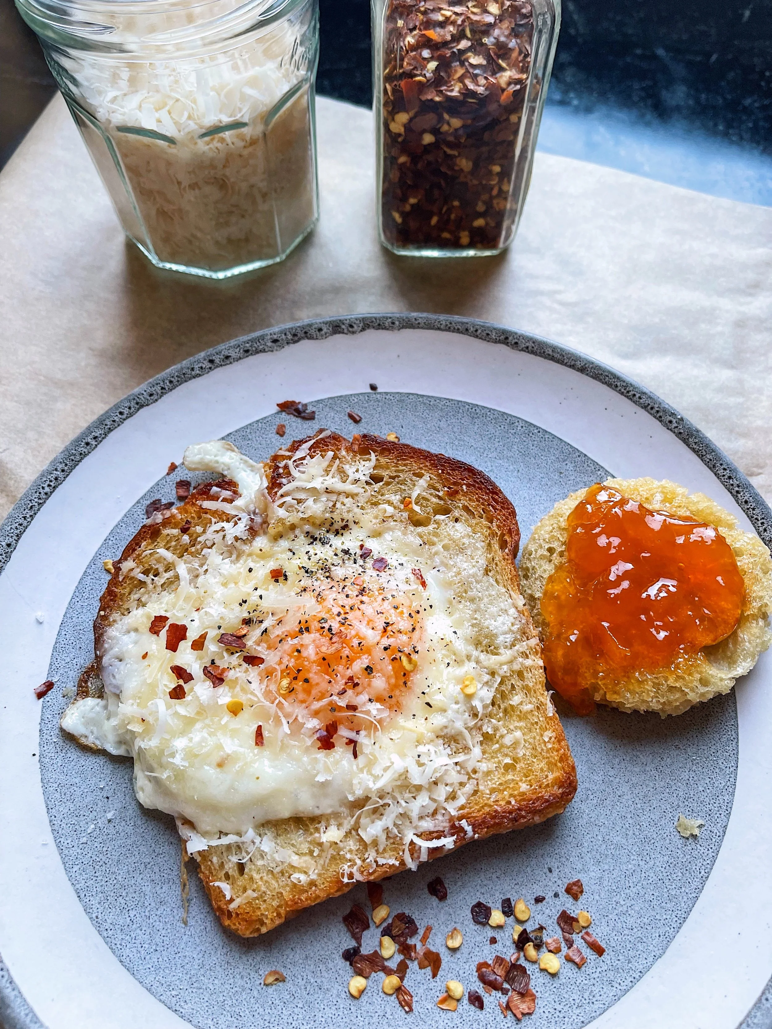 PARMESAN EGG-IN-A-HOLE TOAST