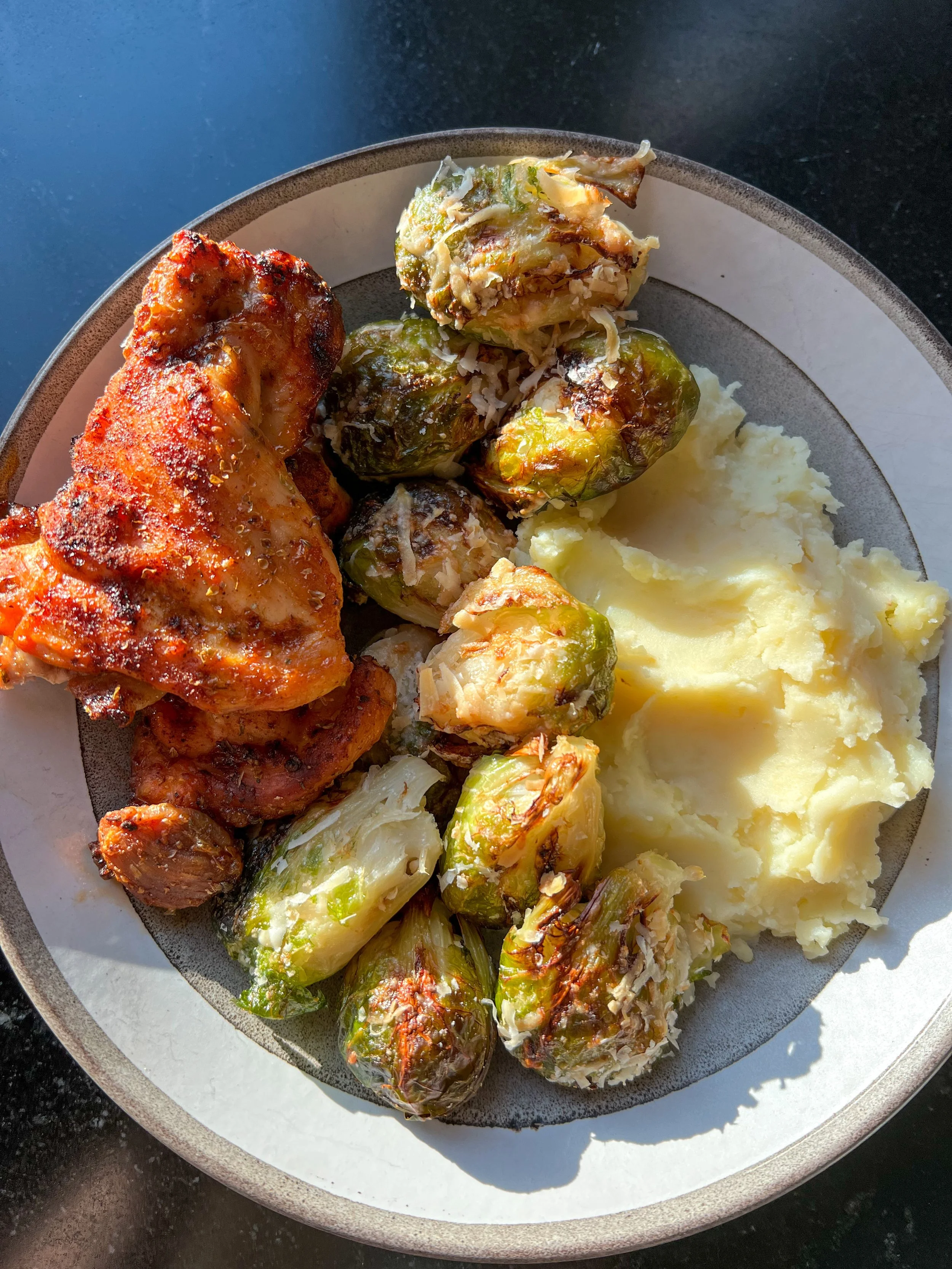 SMASHED AIR FRIED BRUSSEL SPROUTS