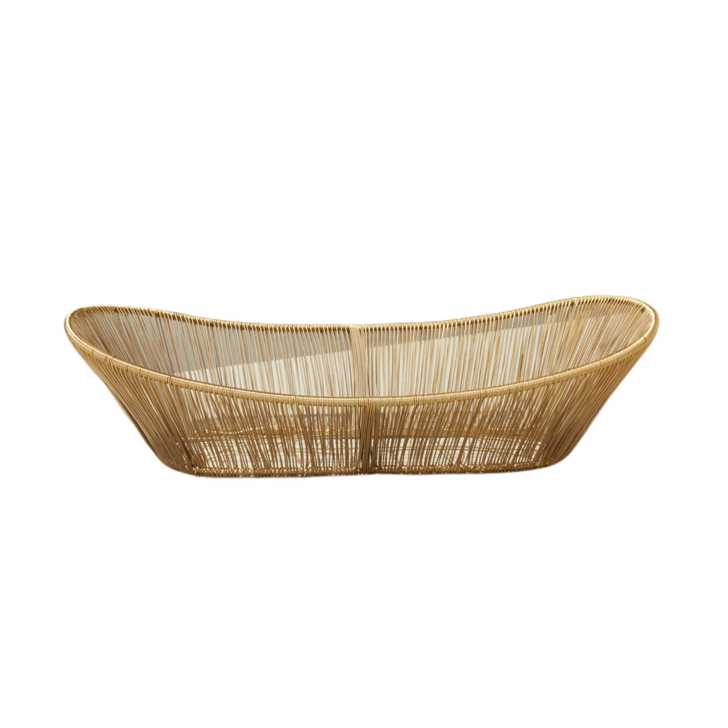 Gold Wire Oval Basket