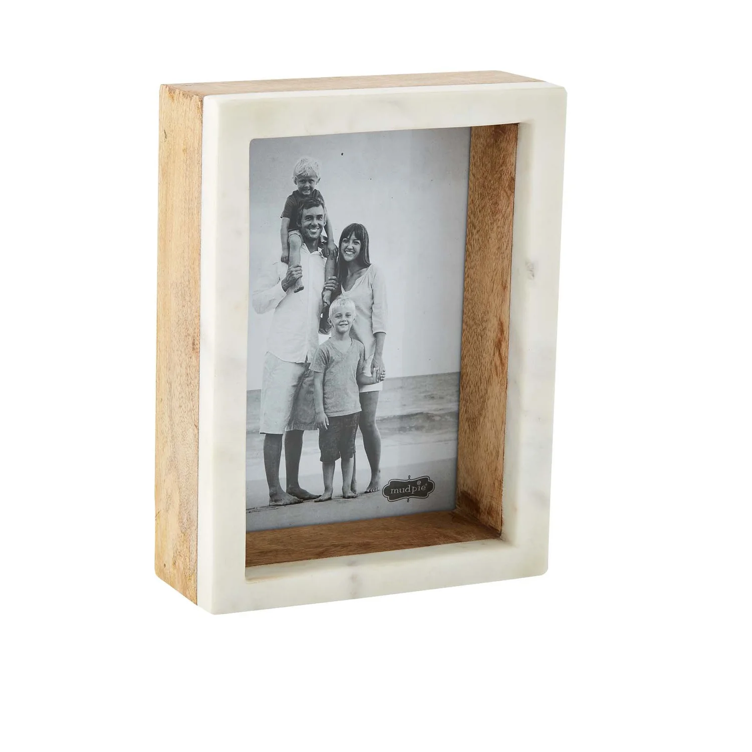 Wood and Marble Block Picture Frame