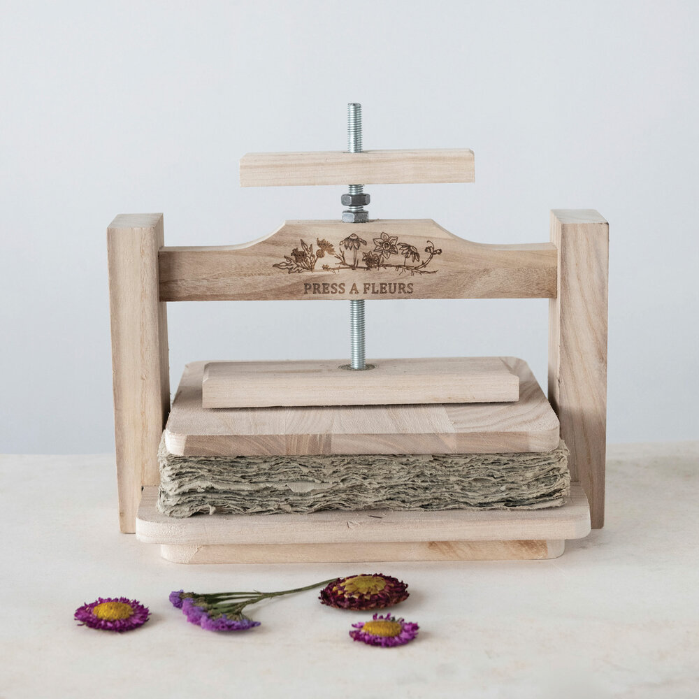 Wood and Metal Flower Press — Simple Beautiful Living