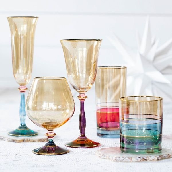 Vietri Regalia Assorted Wine Glasses - Set of 4