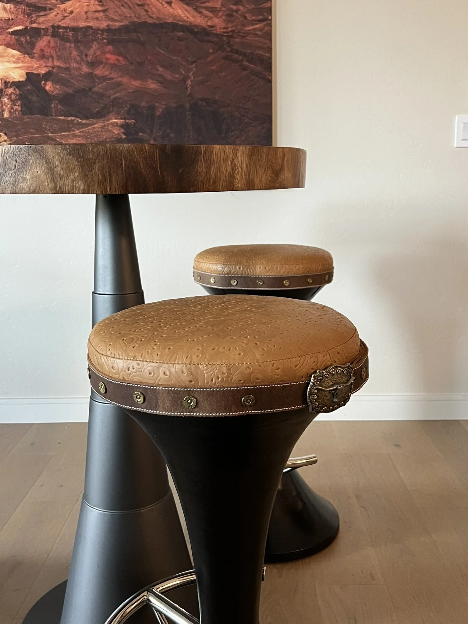 custom barstool with belt detail.JPEG