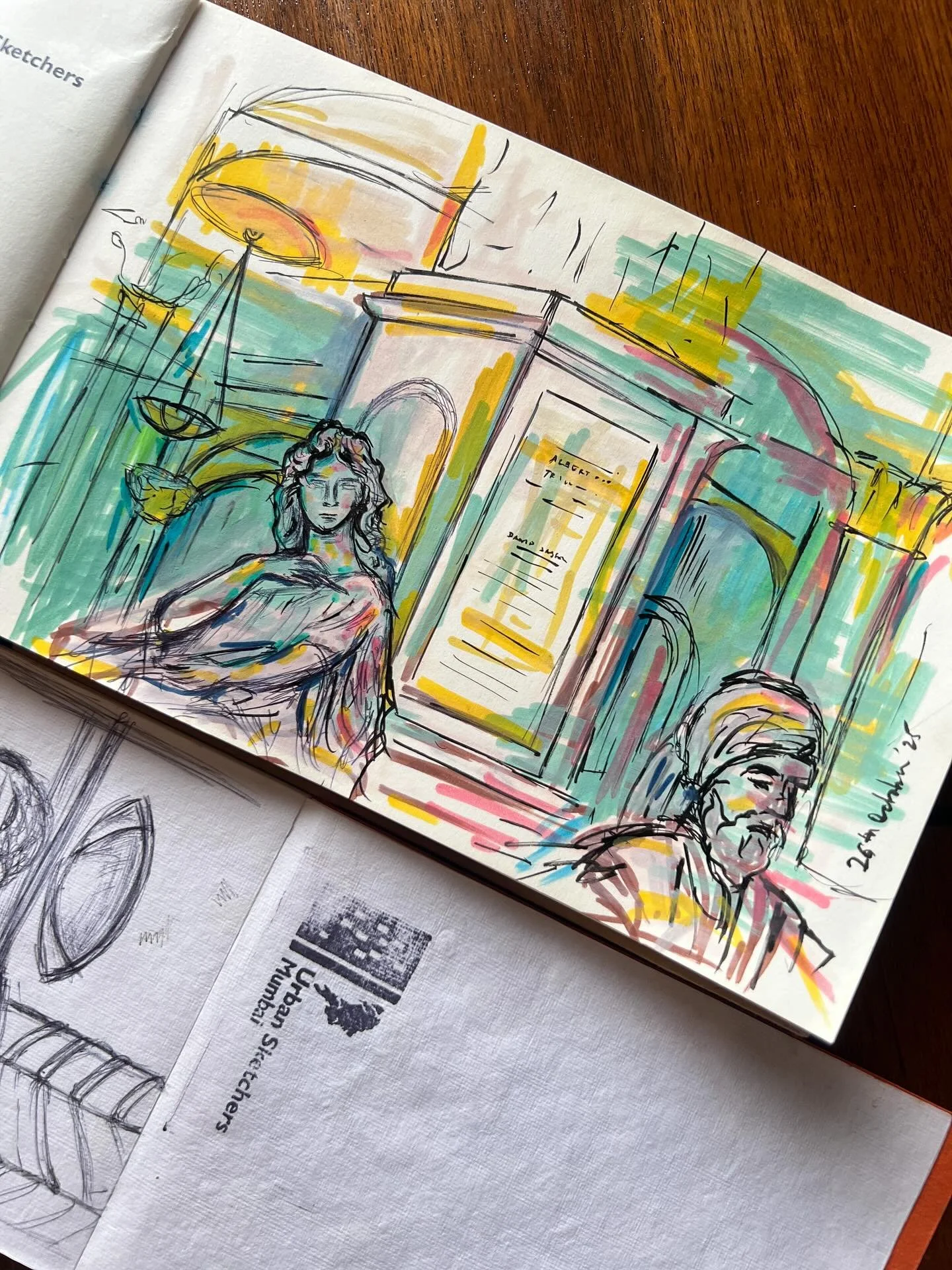 sketching around so many pieces of history w the @uskmumbai community. 🧩📜
ty @graphitart_vishal for organising this! 
@bdlmuseum 

#bhaudajiladmuseum #bdlmuseum #davidsassoon