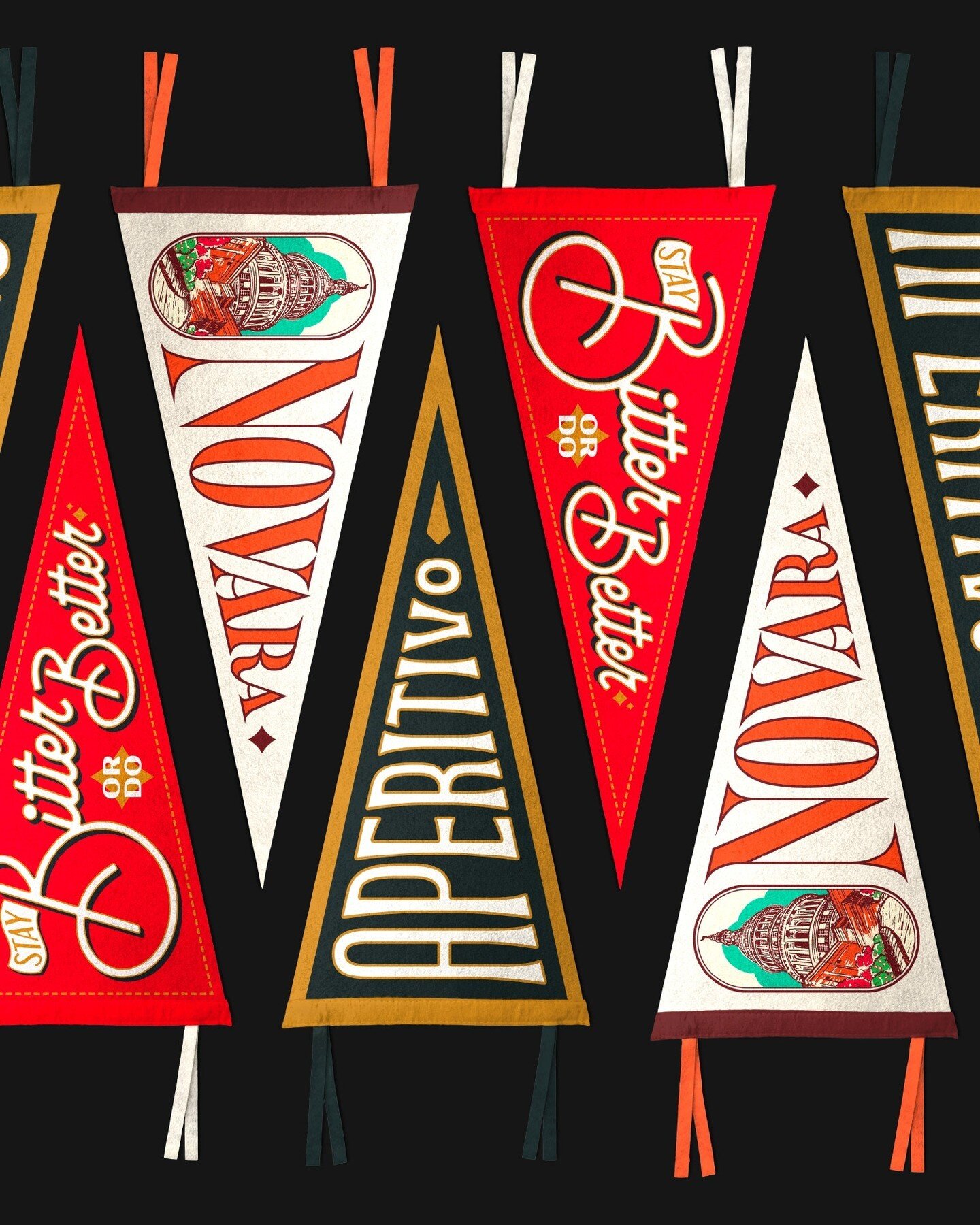 Note to all current, past &amp; future clients. 
We'd like to make you pennants, we'd like that a lot. 

New new new for our Zero Proof Partners at @barkandbitter