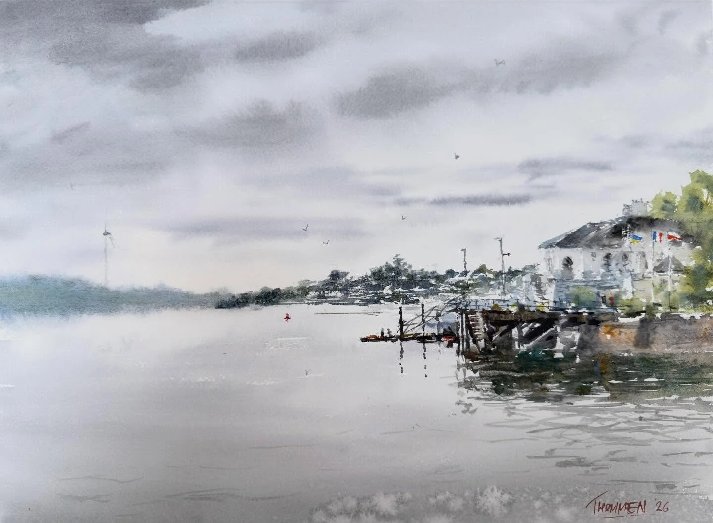 Cork Harbour 11&rdquo; x 16&rdquo;

Great day out painting with my plein air group last Sunday. Thinking for the next Cork Plein Air we&rsquo;ll go to UCC grounds. 

Right now I gotta go to the camera store to fix my tripod, I was way too rough with 