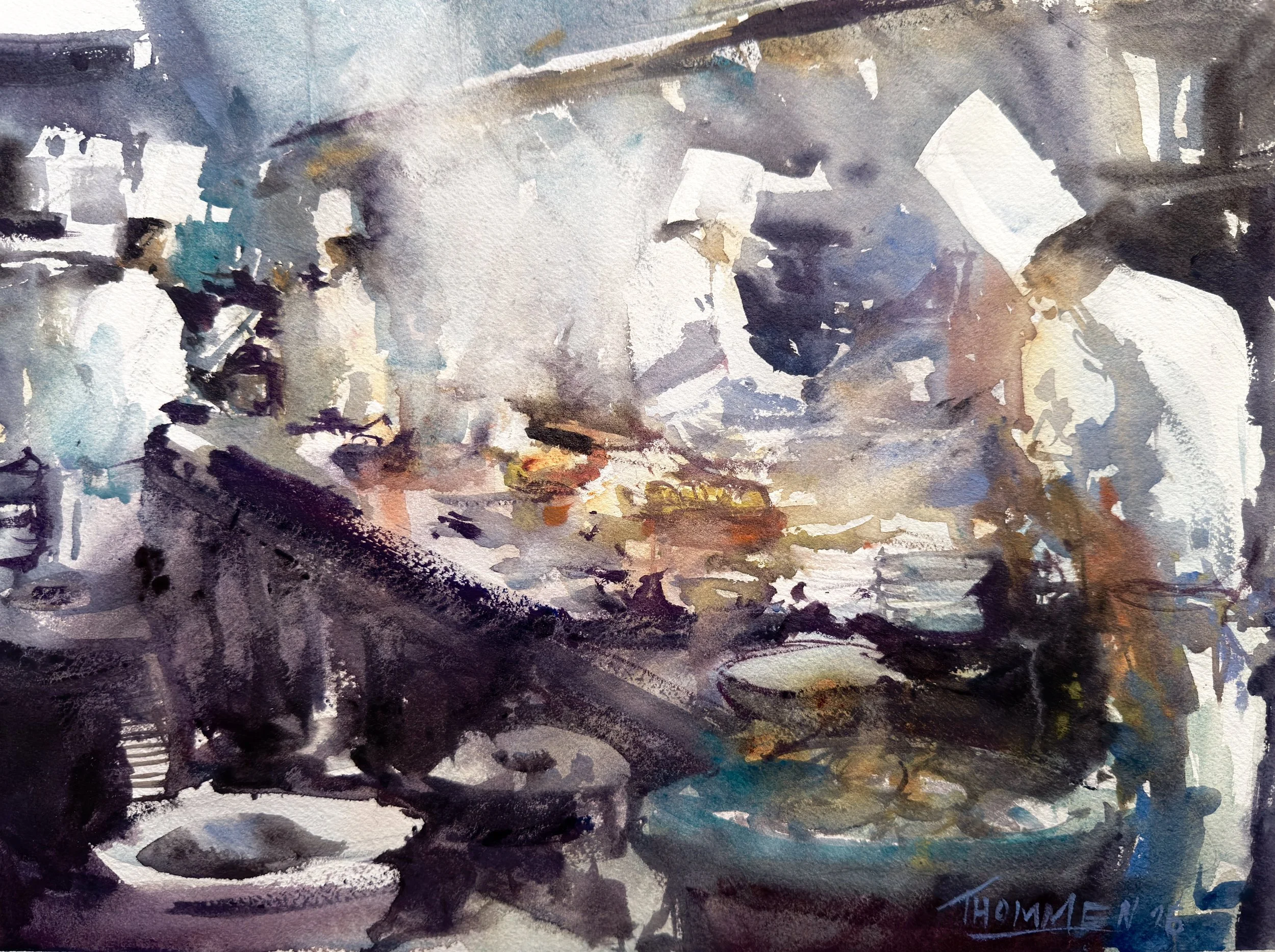 Cheffing - Studio painting - 11"x15"- €550