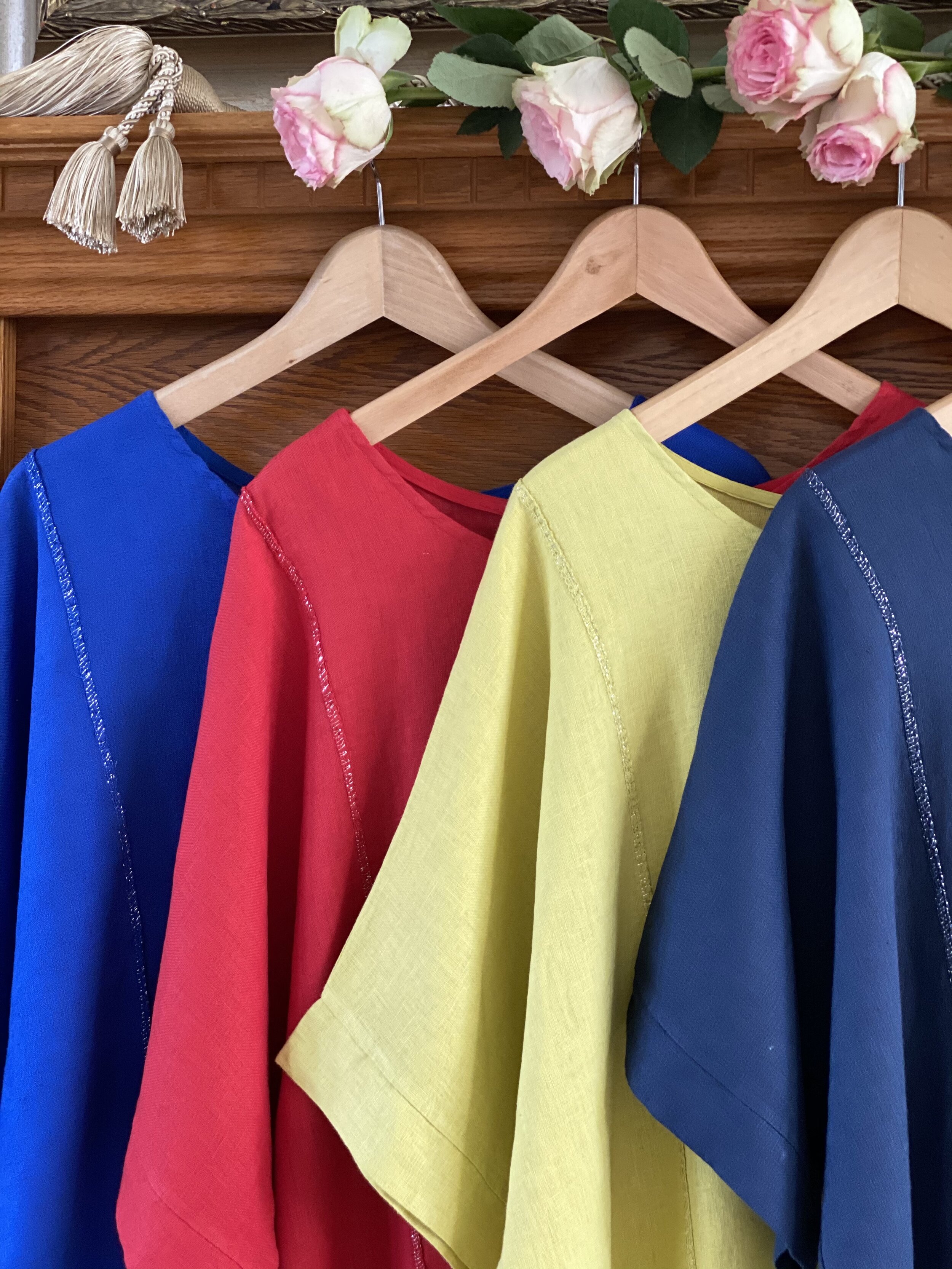 Italian Linen Asymmetric Silk Hem Top