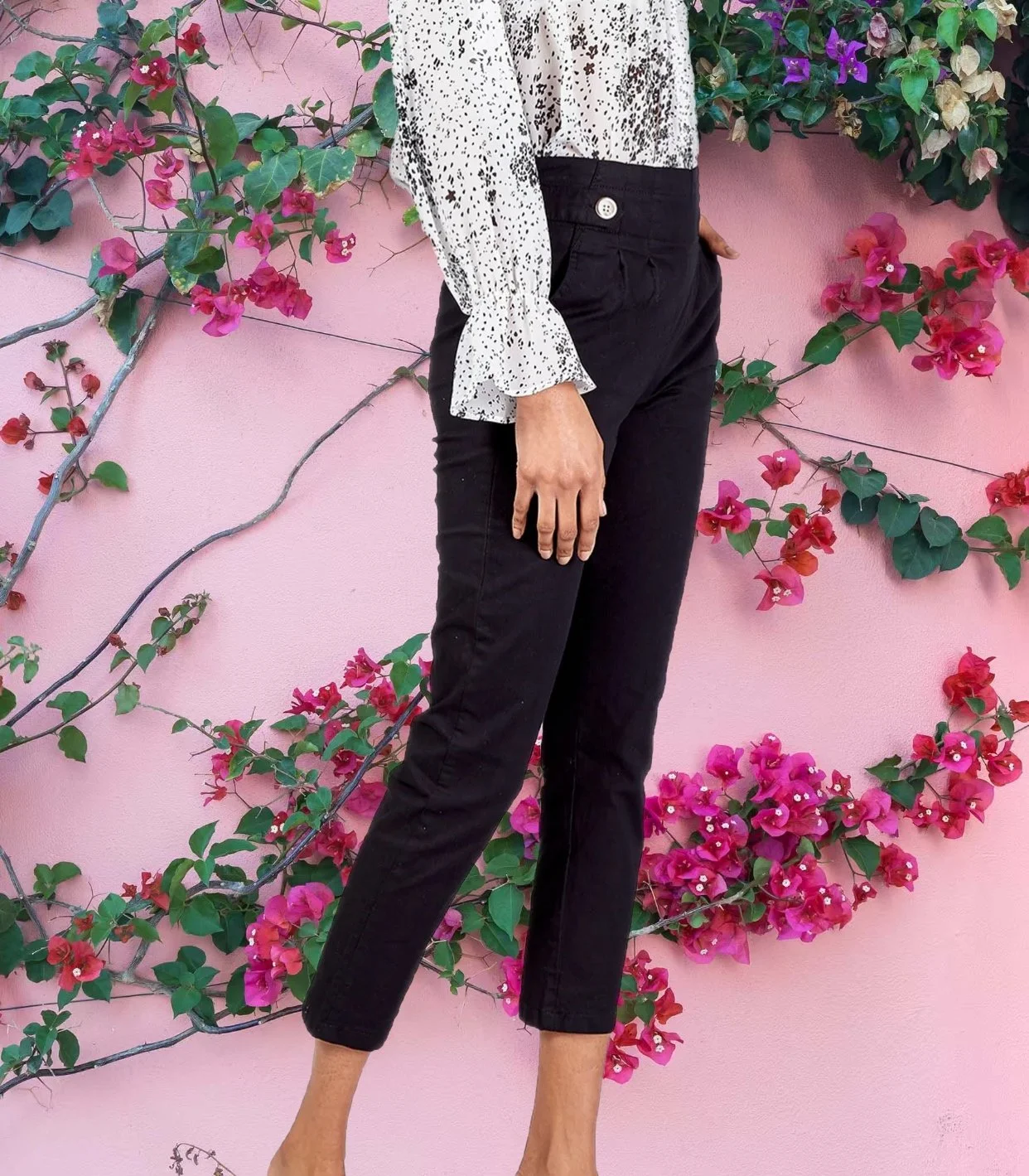 Black Cotton Trousers