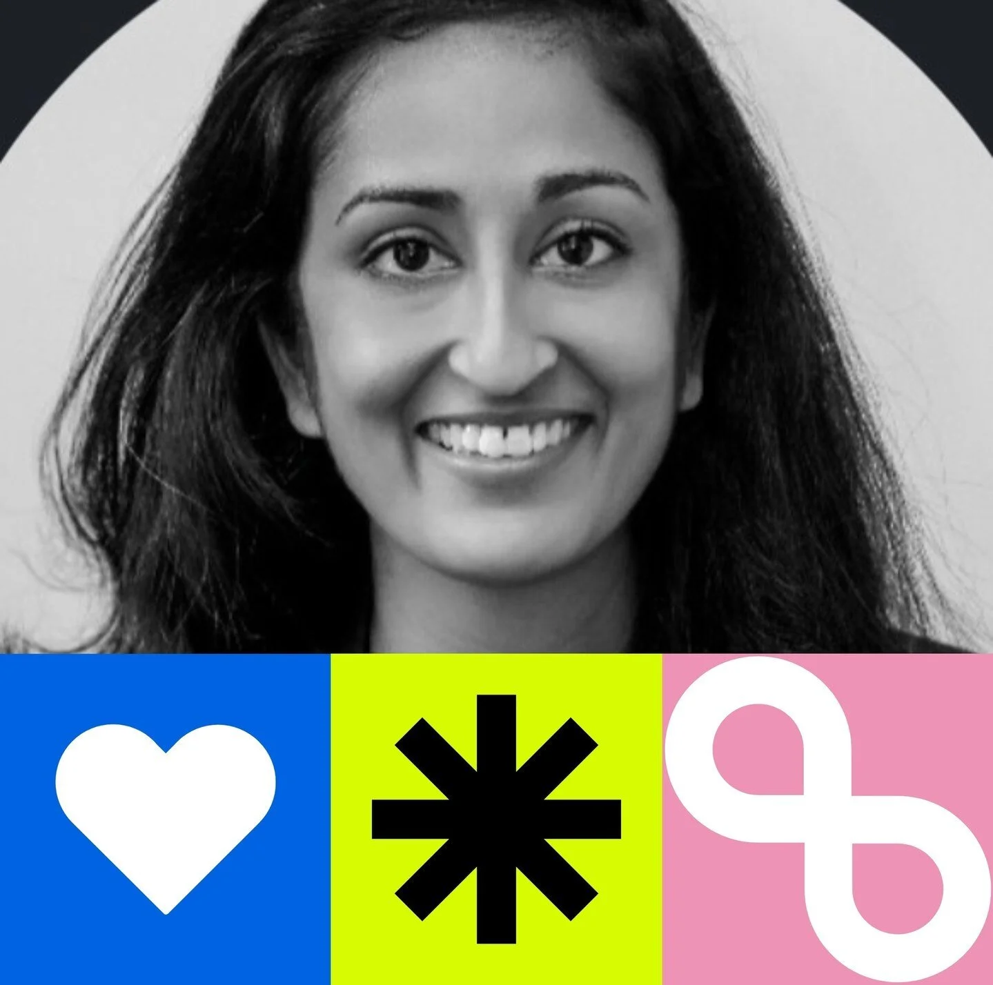 👋 Please meet Naina Kaul, founder of Abrigo Studio (@abrigo_studio). She's Danish with Indian roots , living in Berlin, Germany. 🇩🇪⁠
⁠
🙌 She stands for and has chosen the symbols of Warmth (blue), Value (lime) and Continuous growth (pink) for Her