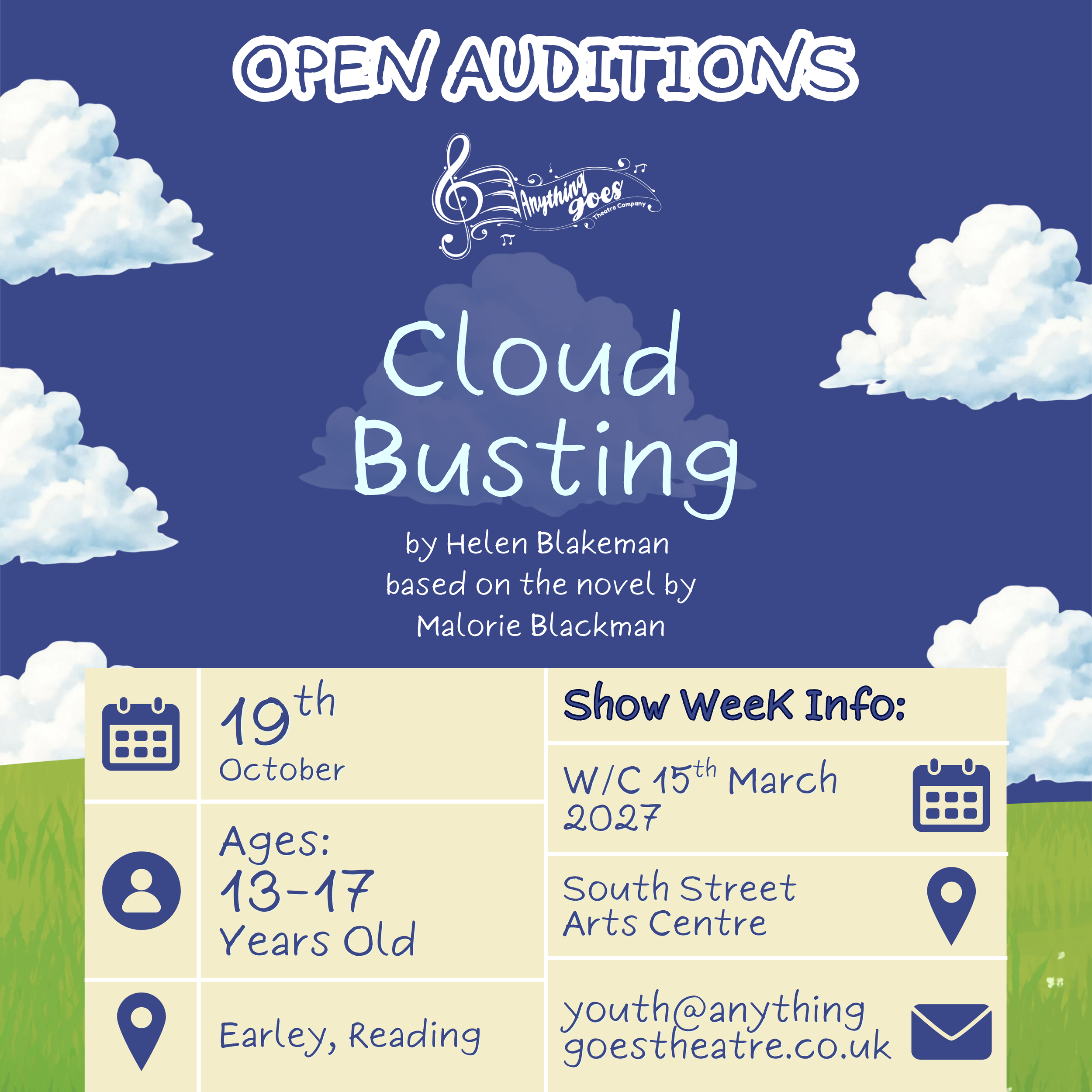 Cloud Busting Audtions