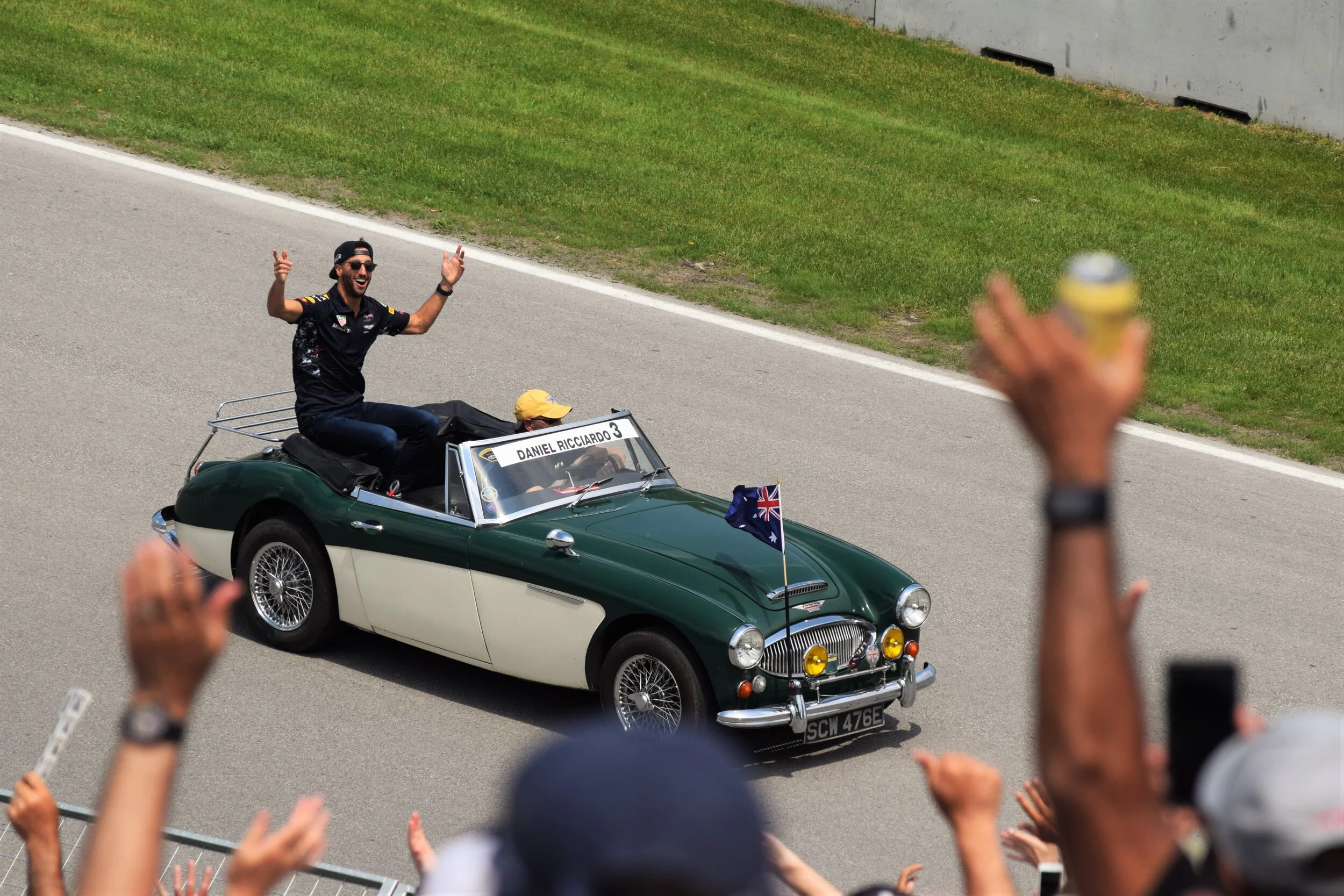 Daniel Ricciardo during the driver parade, Montreal 2017
