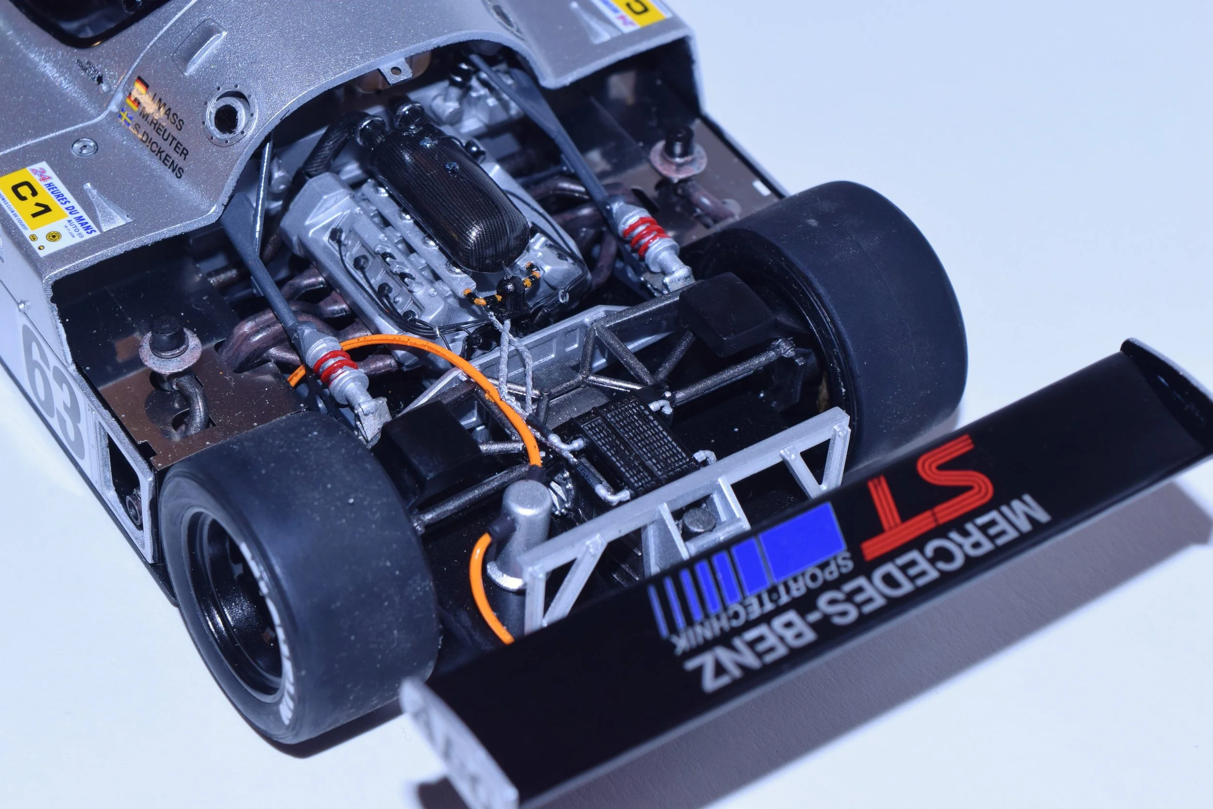 I detailed this engine using scale hoses,  wiring, and some custom built pieces for the cooling tank.