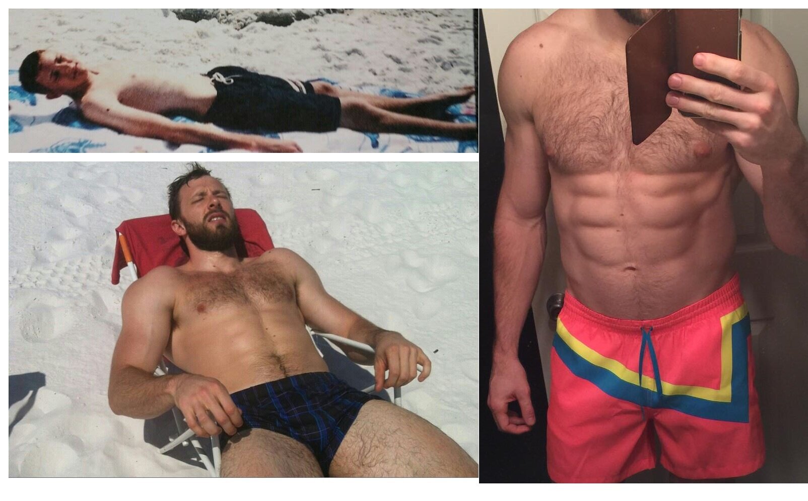 Author: Jeff Binek at 18 years old (145lbs), 27 years old (225lbs), 31 years old (212lbs)