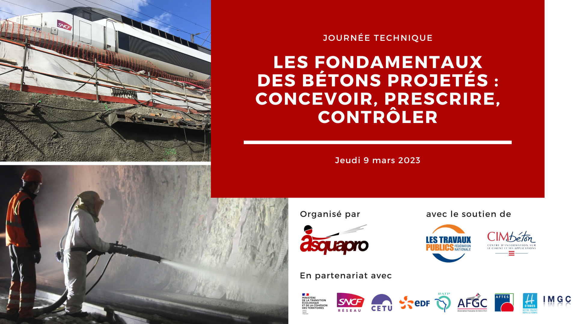 Journée technique : Les fondamentaux des bétons projetés : concevoir, prescrire, contrôler