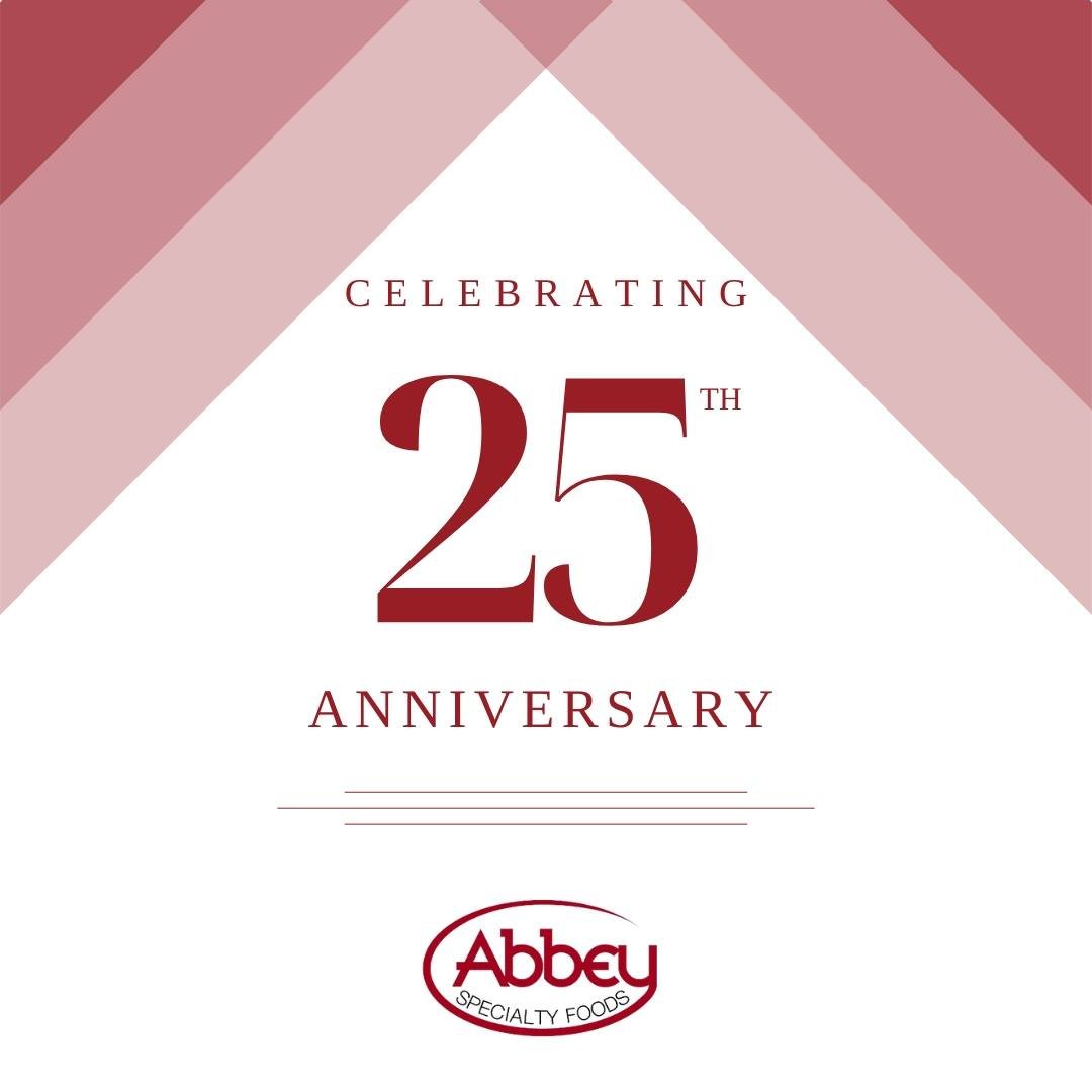 Today marks the 25th anniversary of Abbey Specialty Foods! We would like to express our gratitude to all who have supported and worked with us over the years!

#abbey #abbeyspecialty #25thanniversary #25years #cheese #thankyou #anniversary